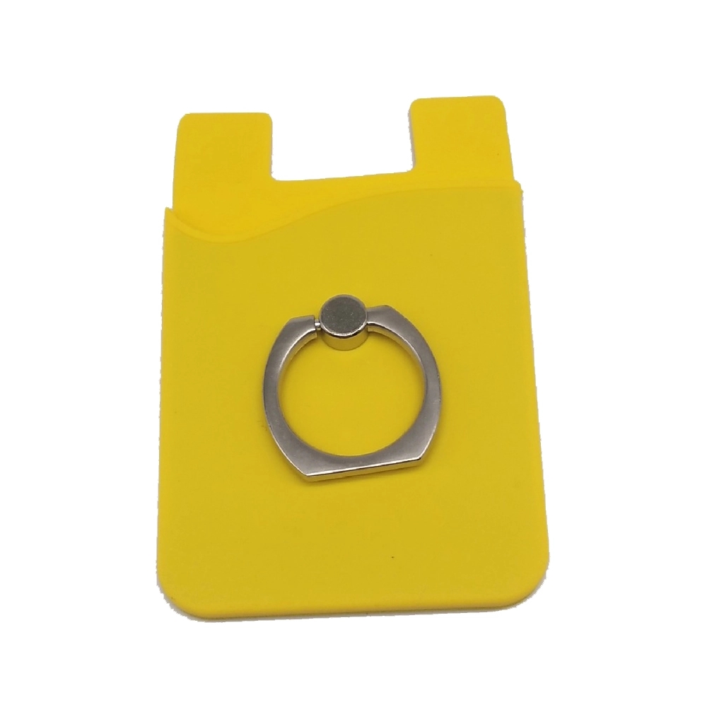 Silicone cell phone wallet card with Ring Grip 5
