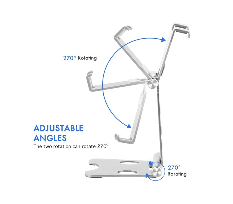 Three-Fold Aluminum Compact Phone Stand and Holder 7