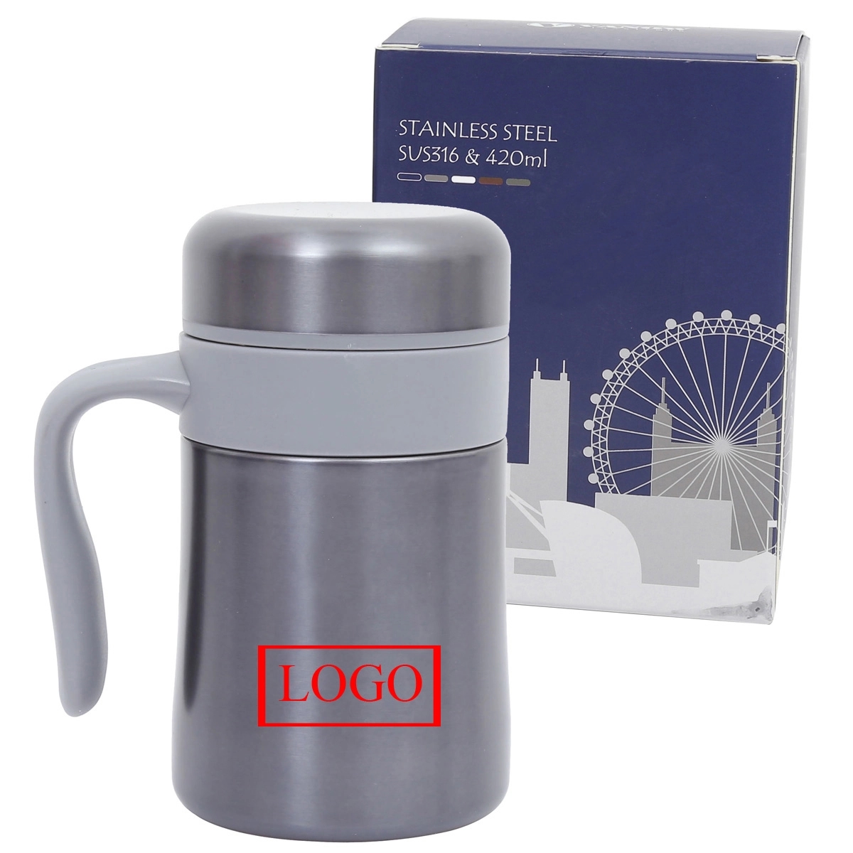 14.2oz Stainless Steel Office Mug 4