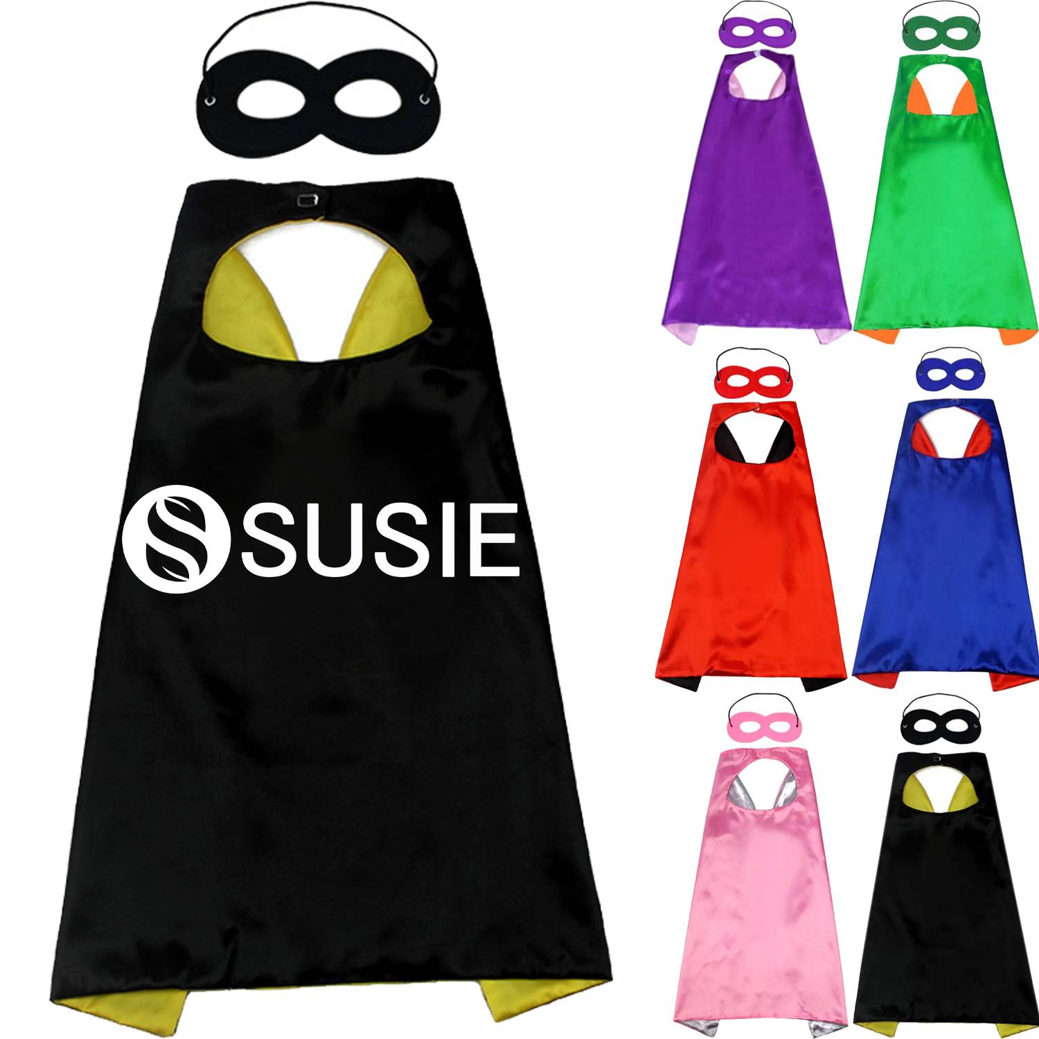 Kids Halloween Cape Costume w/ Mask 4