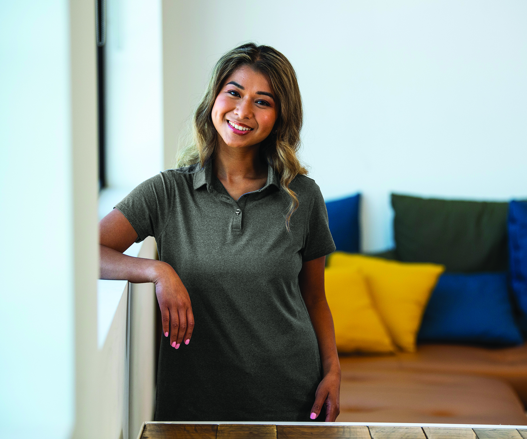 Women's Heathered Eco-Logic Stretch Polo