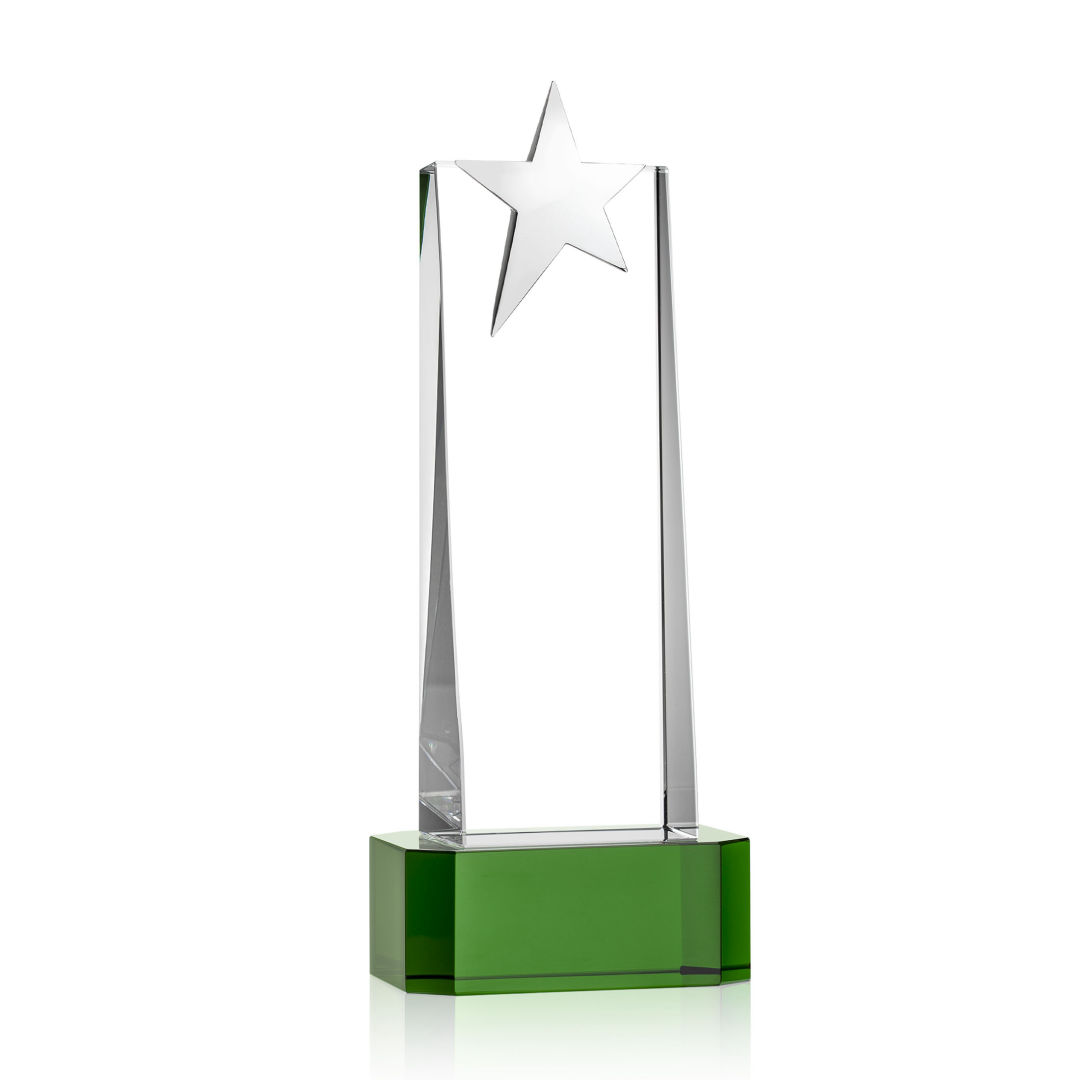 Fanshaw Silver Star Award on Base - Green 16