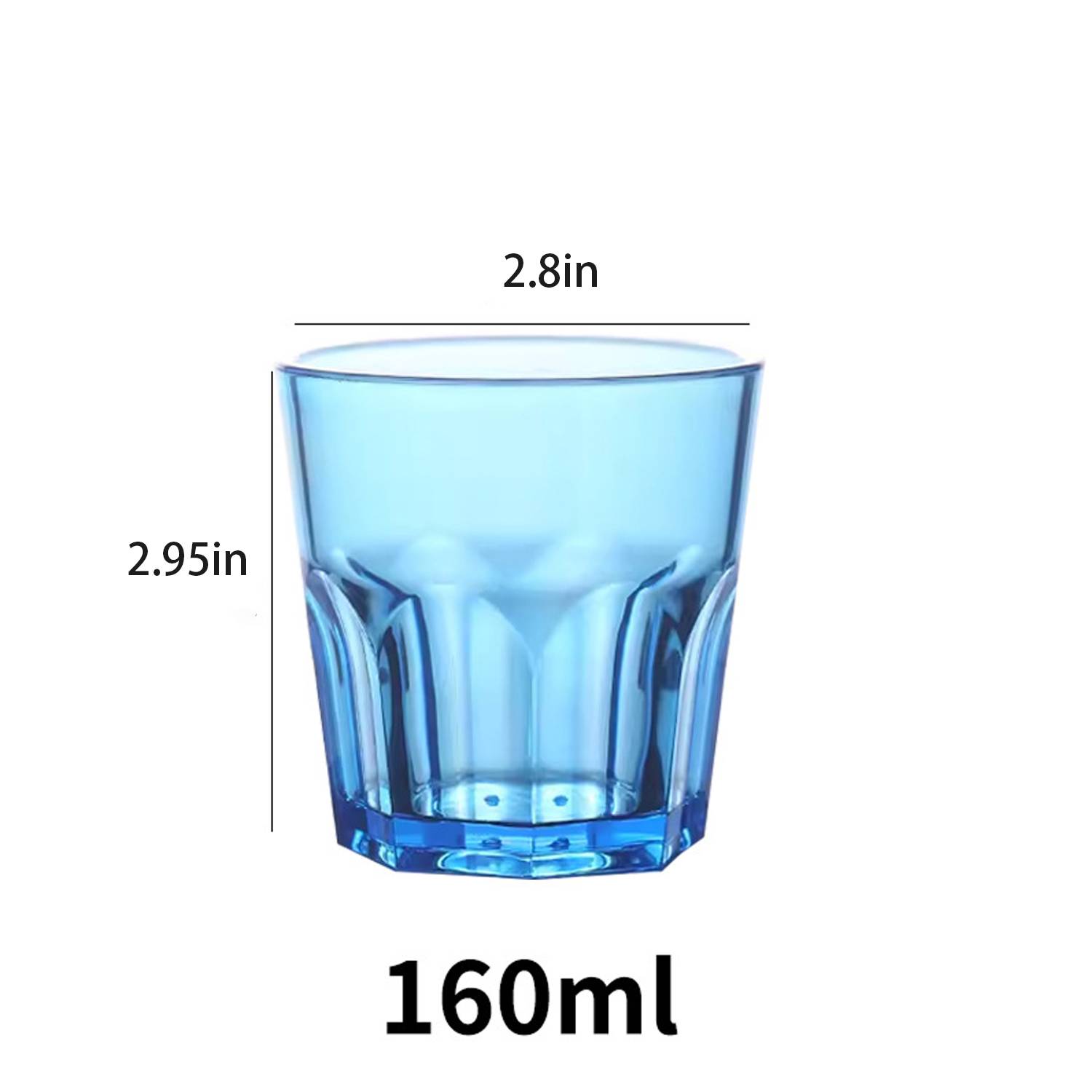 13.5oz Bar KTV Restaurant Plastic Acrylic Octagonal Cup 5