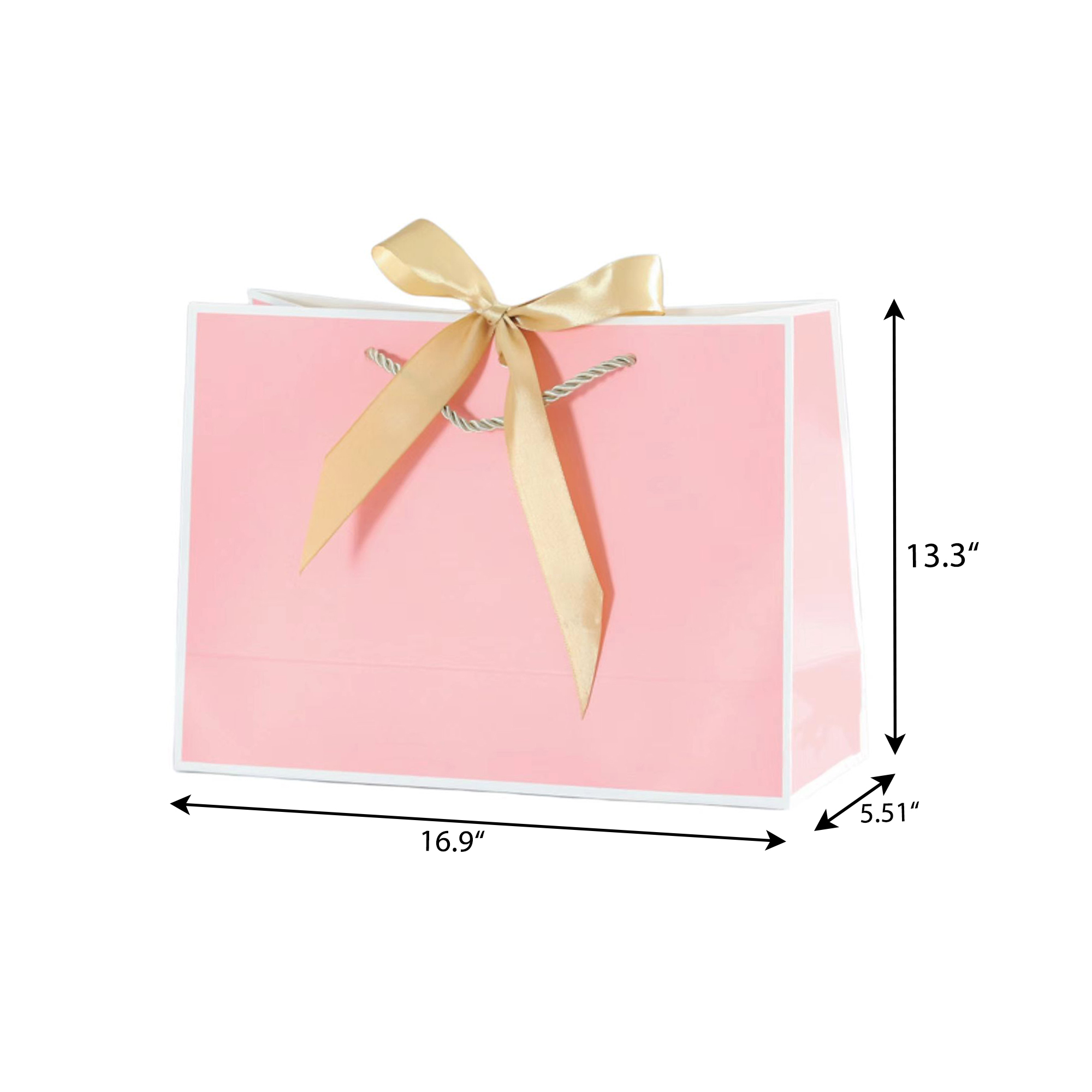 Large Thank You Gift Bags with Bow Ribbon 3