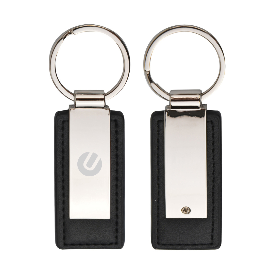 Custom Leatherette Metal Keychain 6