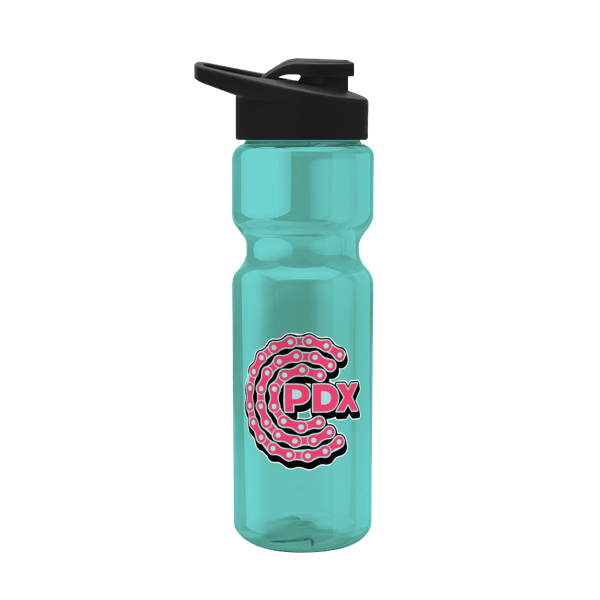 Blazer 28oz Transparent Bike Bottle w/Drink-thru Lid 1682