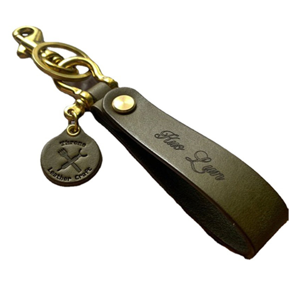 PU Leather Key Chain Rectangle Key Ring 6
