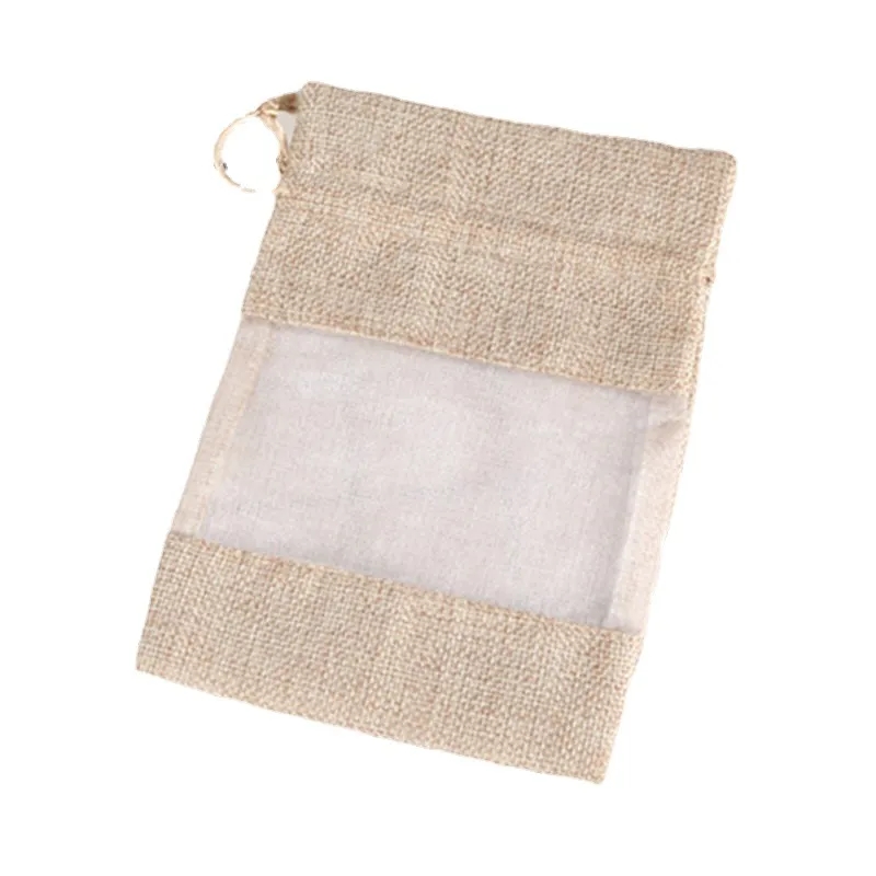 Burlap Drawstring Gift Bag 3
