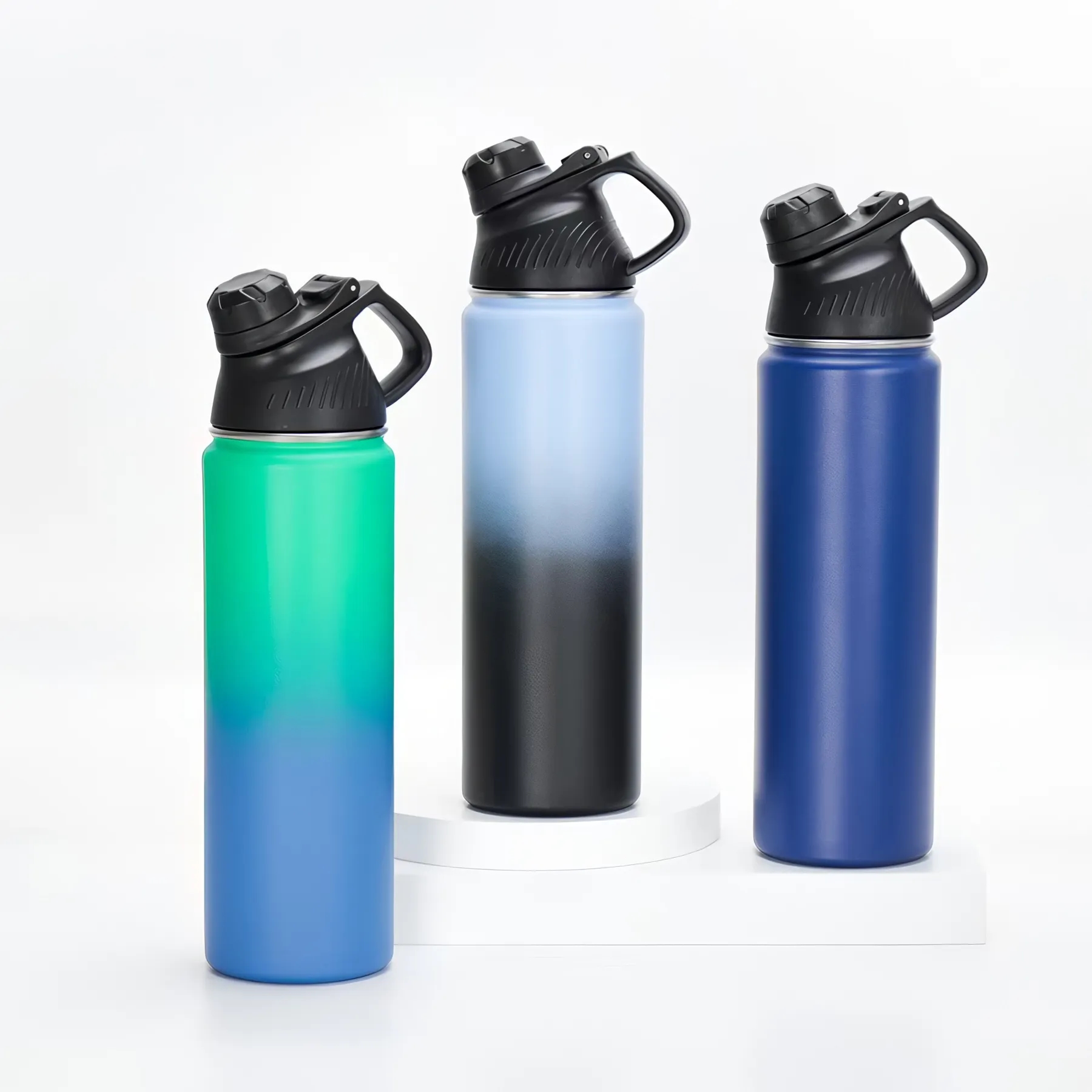Insulated Water Bottle with Handle Lid Leak Proof 3