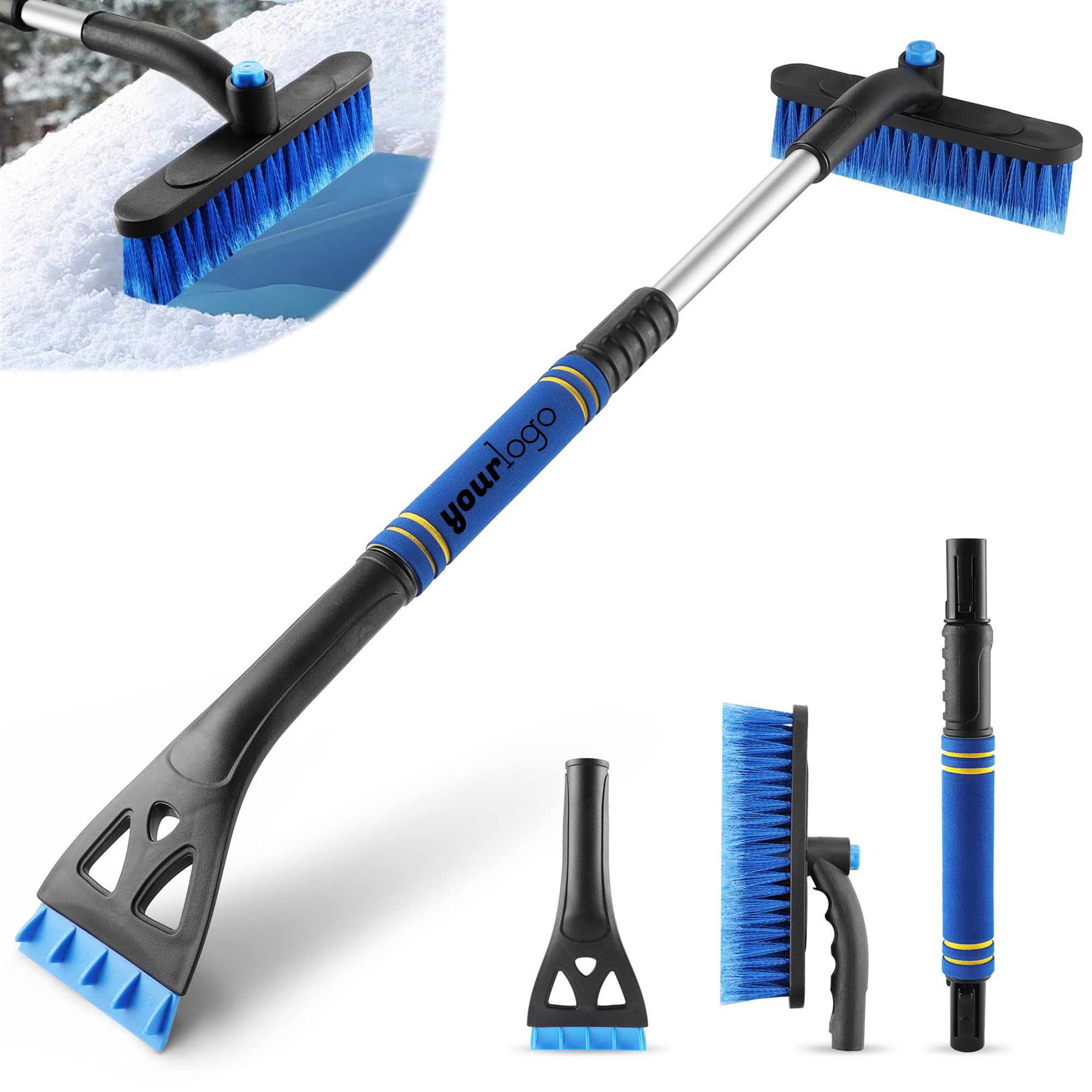 Telescopic Snow Brush and Ice Scraper for Cars 3
