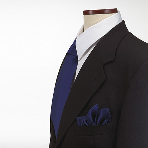 Navy Blue Silk Pocket Square 2