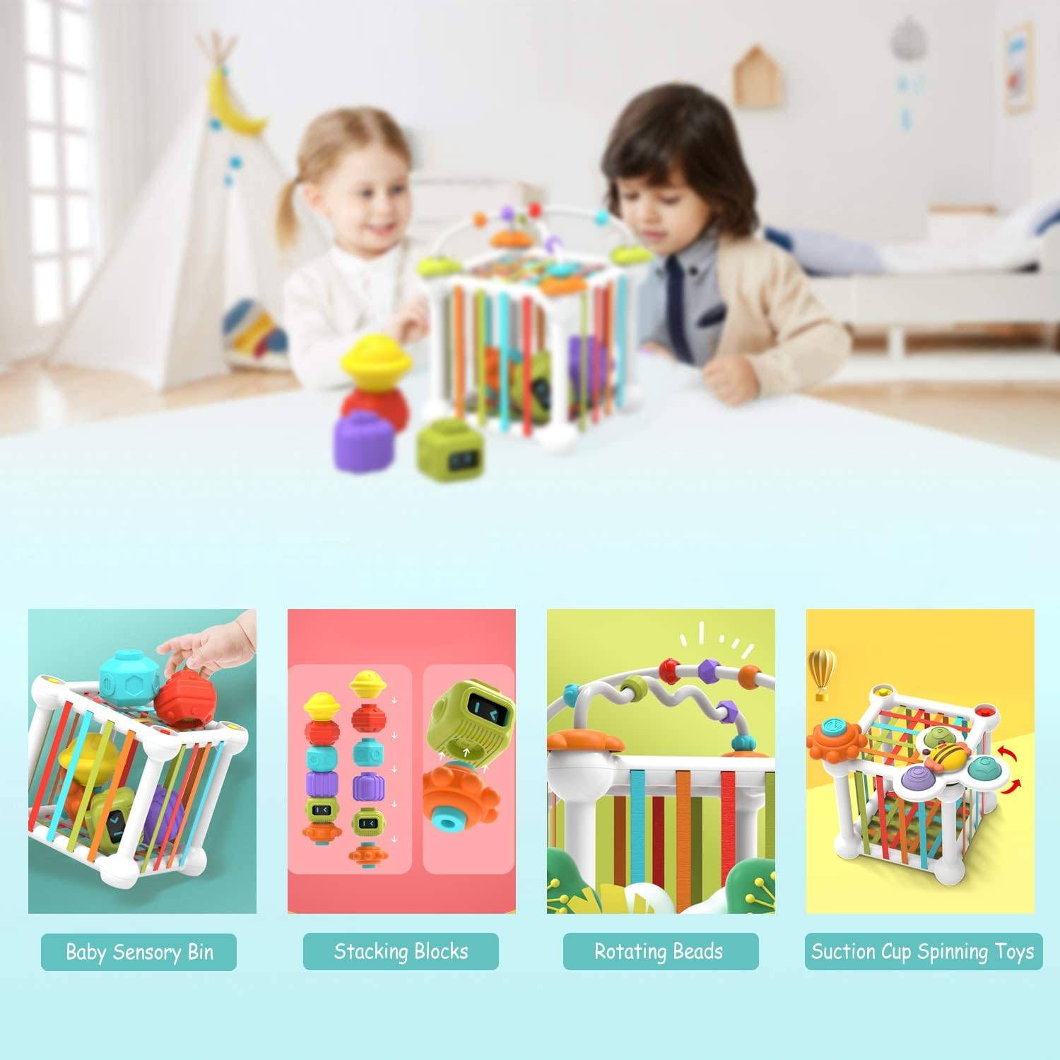 Baby Early Learning Sensory Bin Shape Sorter Montessori Toys 3