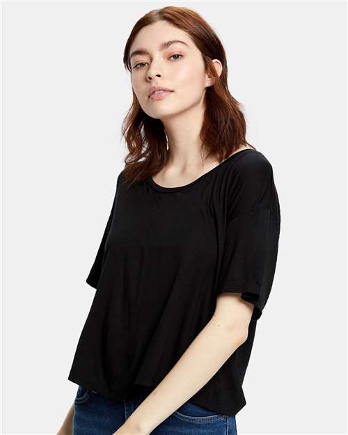 Women's Boxy Open Neck Tee - US309 17