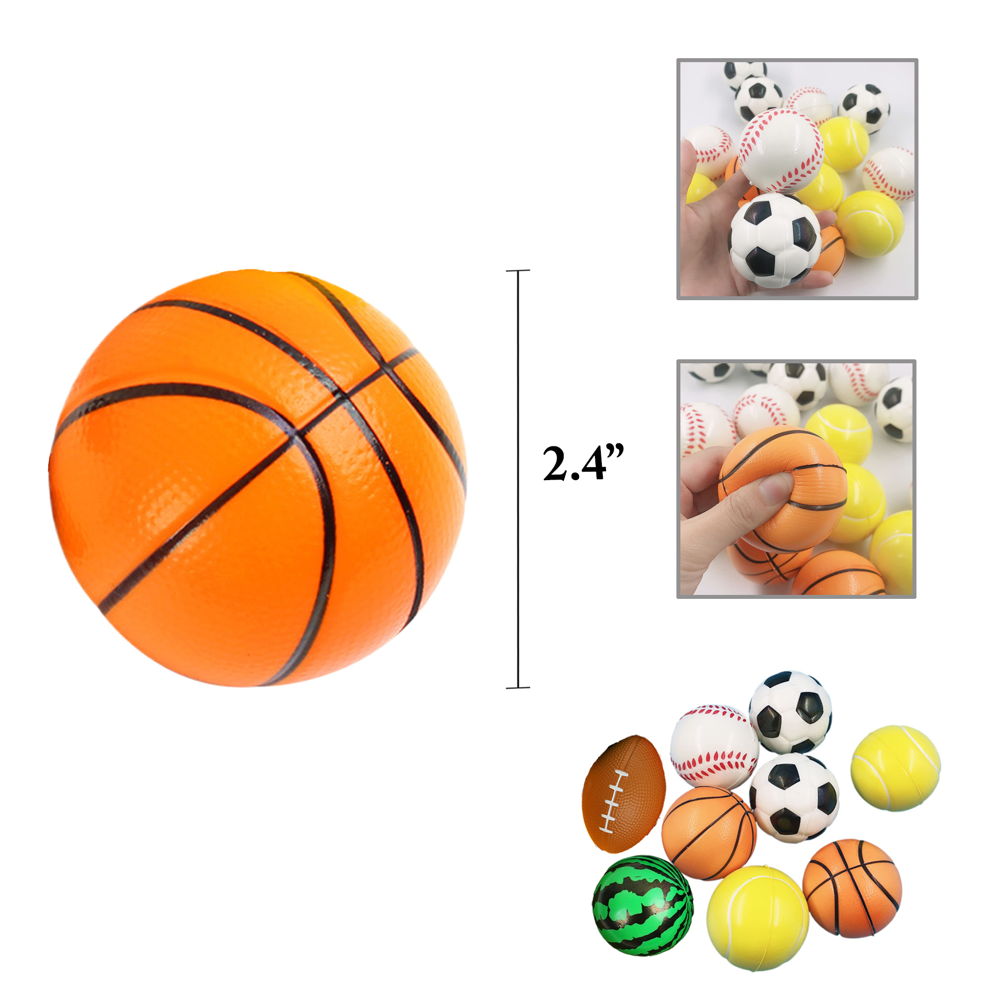 MOQ100 PU Stress Relief Balls Elastic Squeeze 5