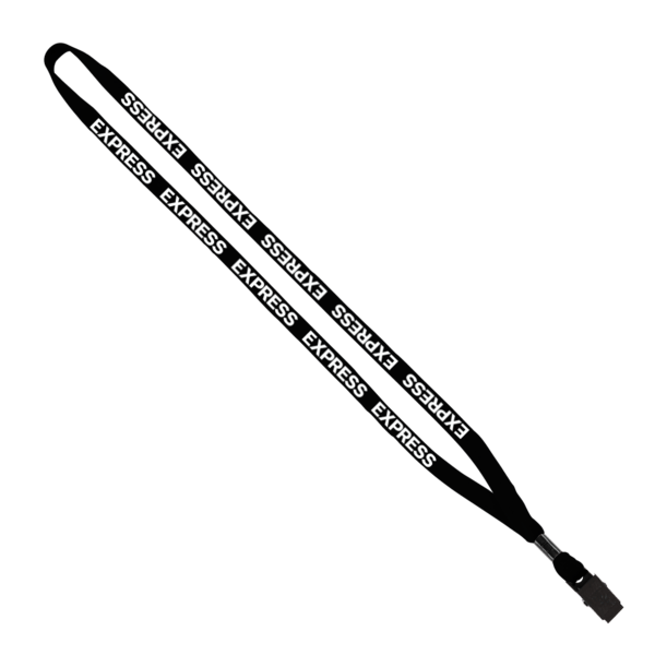 1/2" Cotton Lanyard with Metal Crimp & Bulldog Clip 7