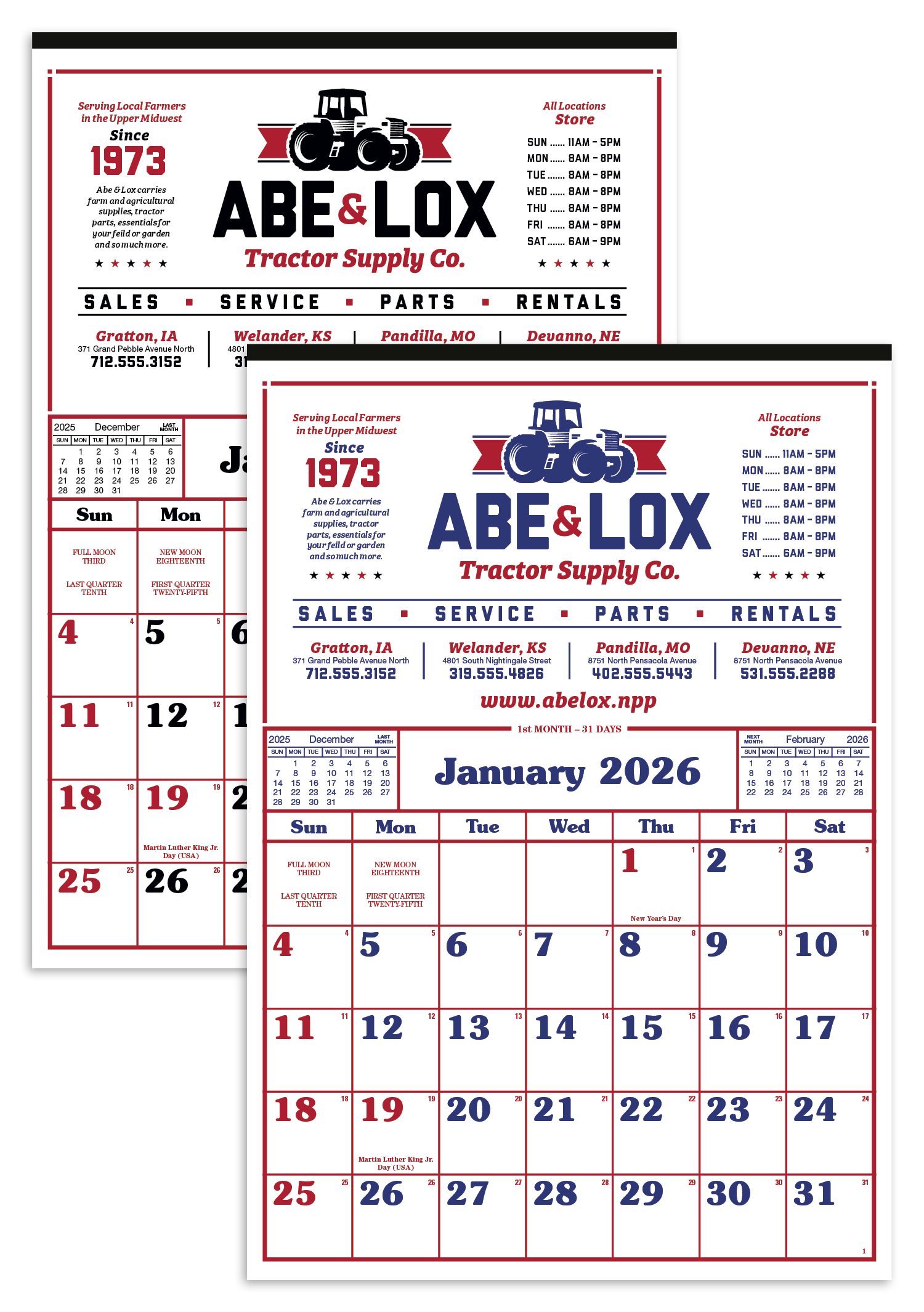 Skinner & Kennedy® Commercial 12-Sheet Calendar 12