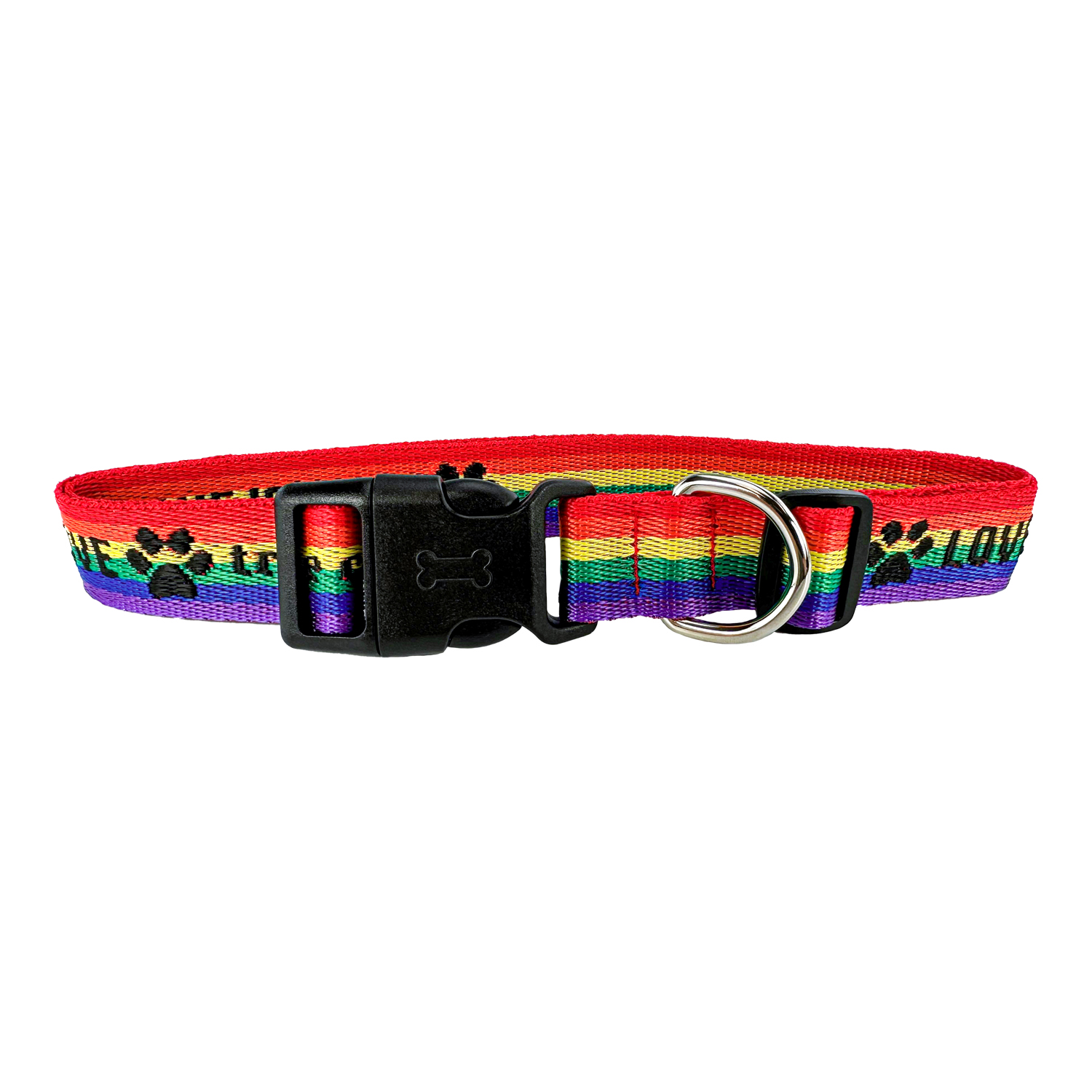1" Woven Pet Collar w/ Gold Colored Hardware - "Select" Weave 19