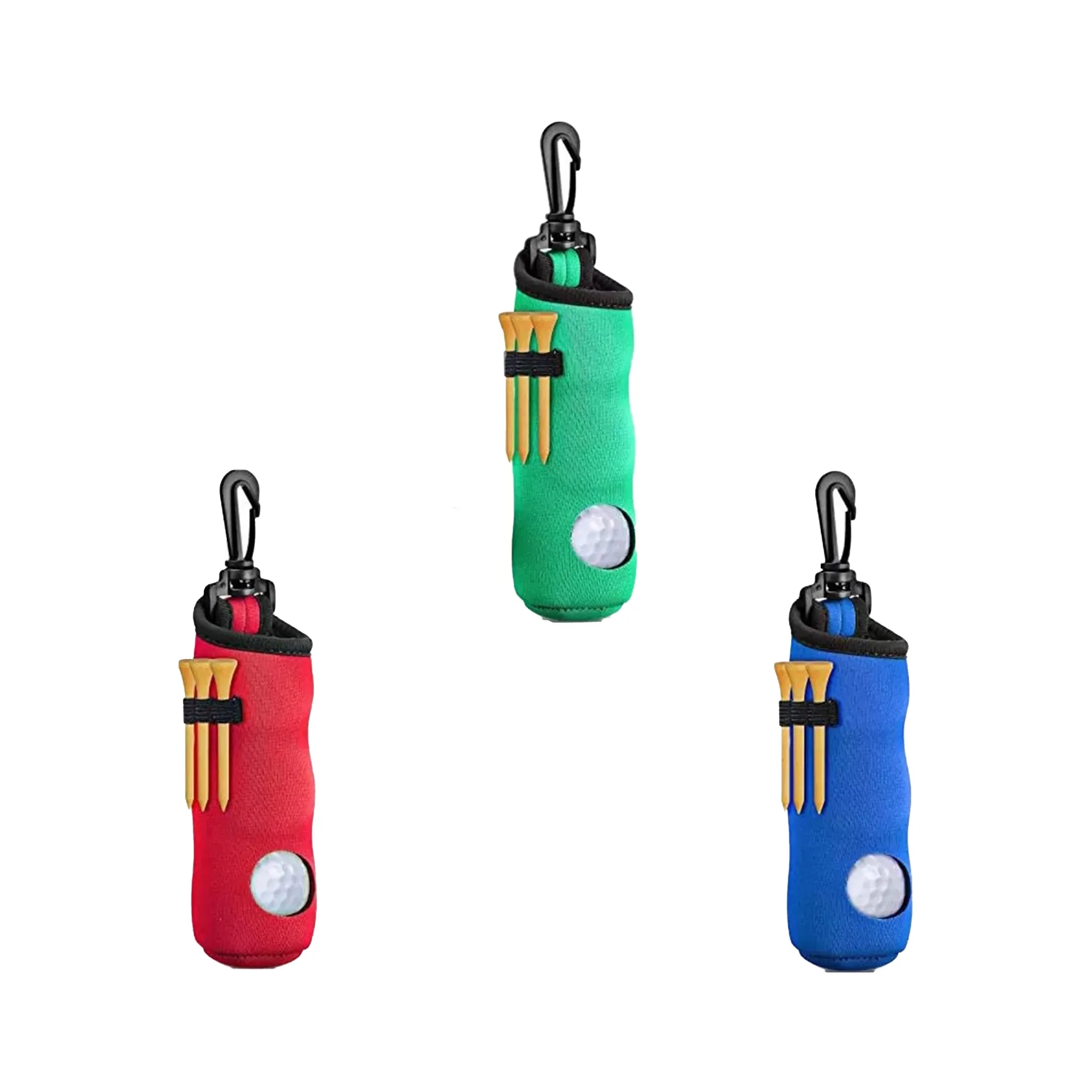 Solid Color Neoprene Golf Ball Bag with Hook 4