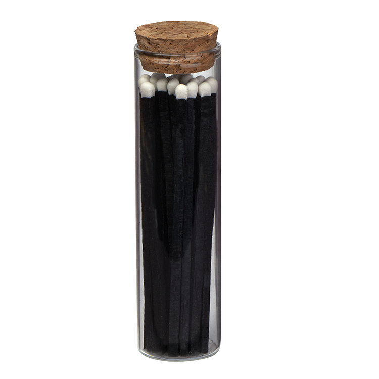 "Ablaze" Glass Match Stick Jar - w/ Full Color Label - 20 count 4