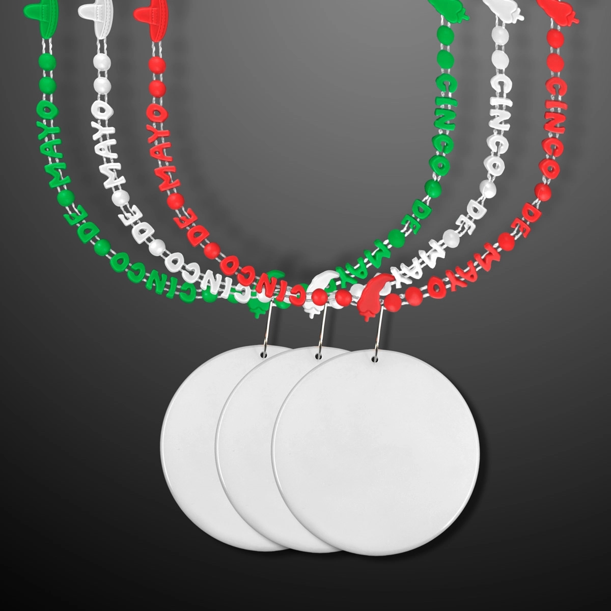 Cinco De Mayo Party Beads with Medallion (Non Light Up) 3