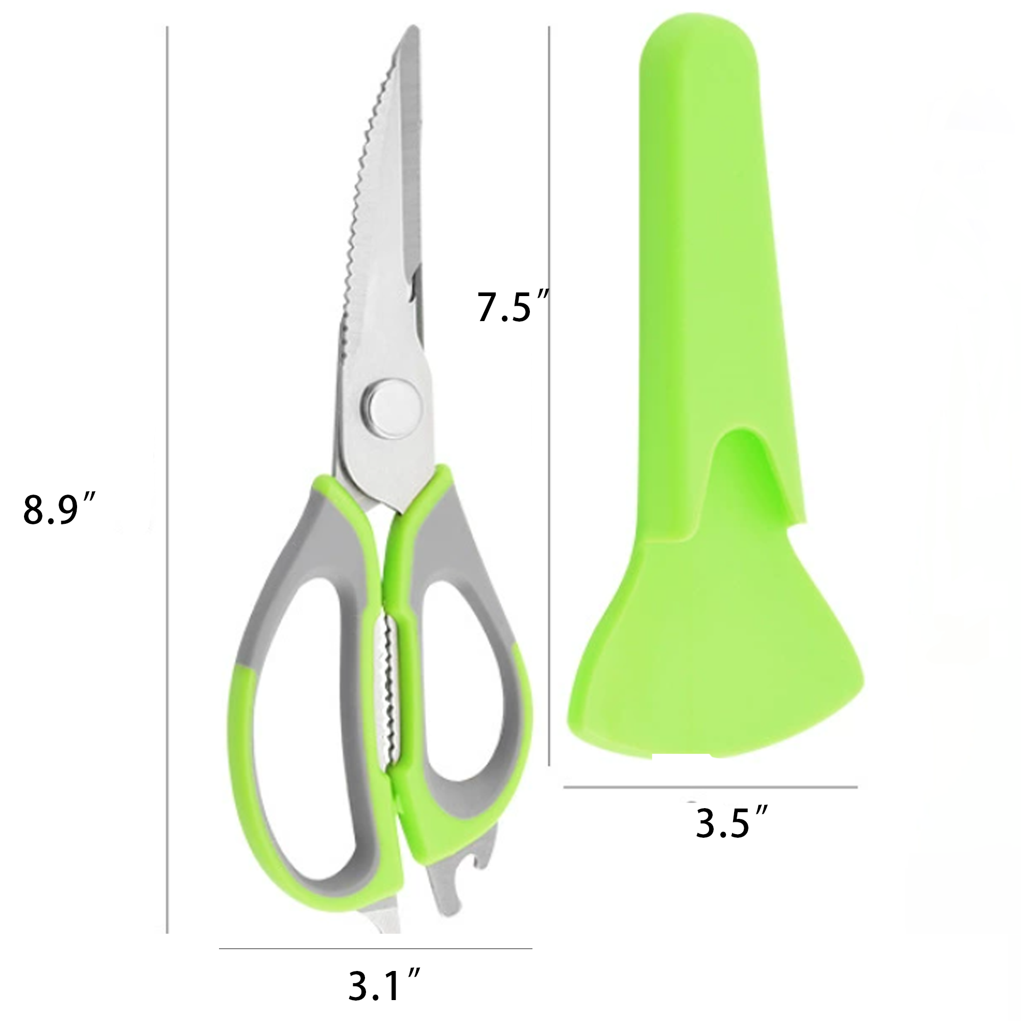 Sharp Kitchen Scissors Set With Magnetic Holder 1