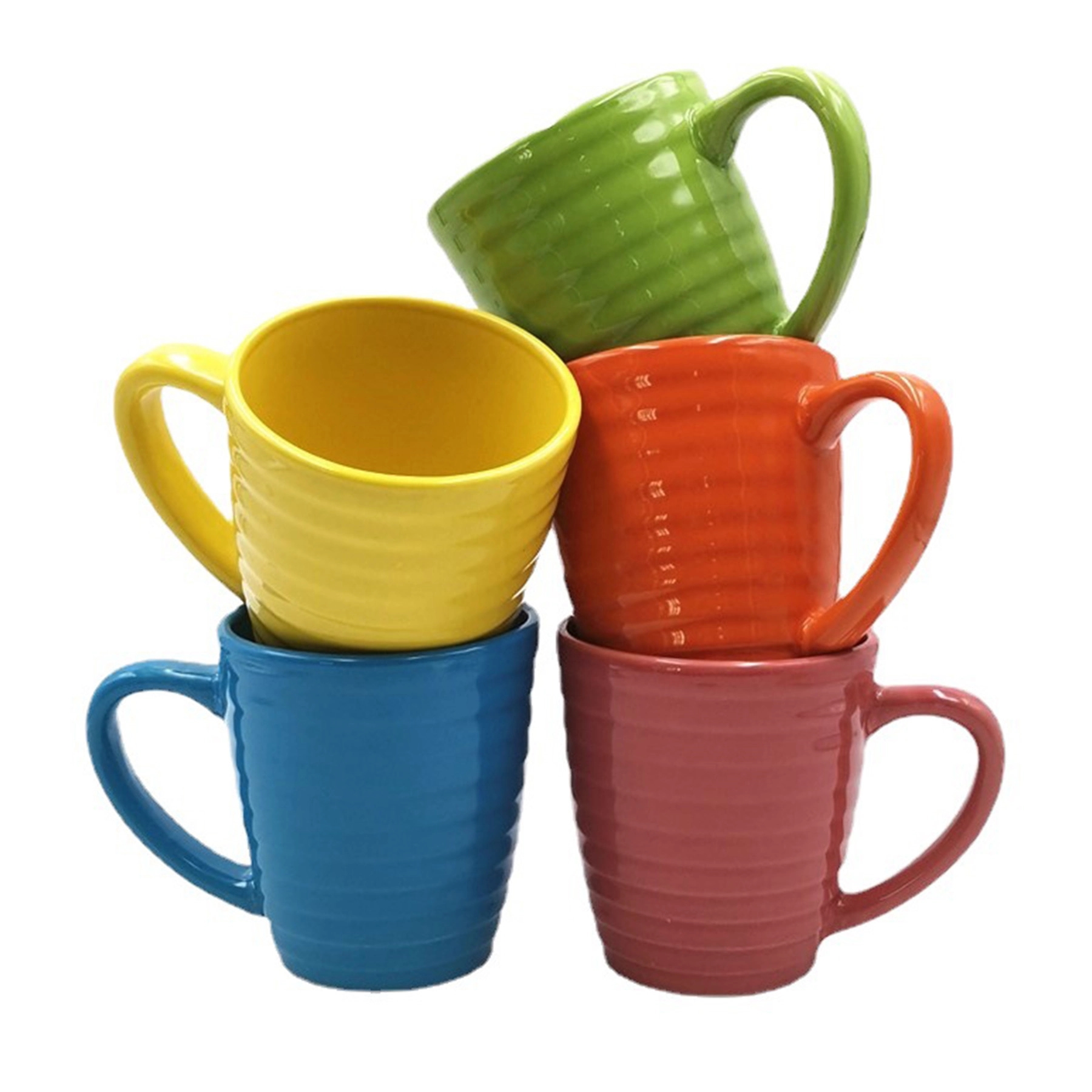 11 Oz Striped Embossed Mug 2