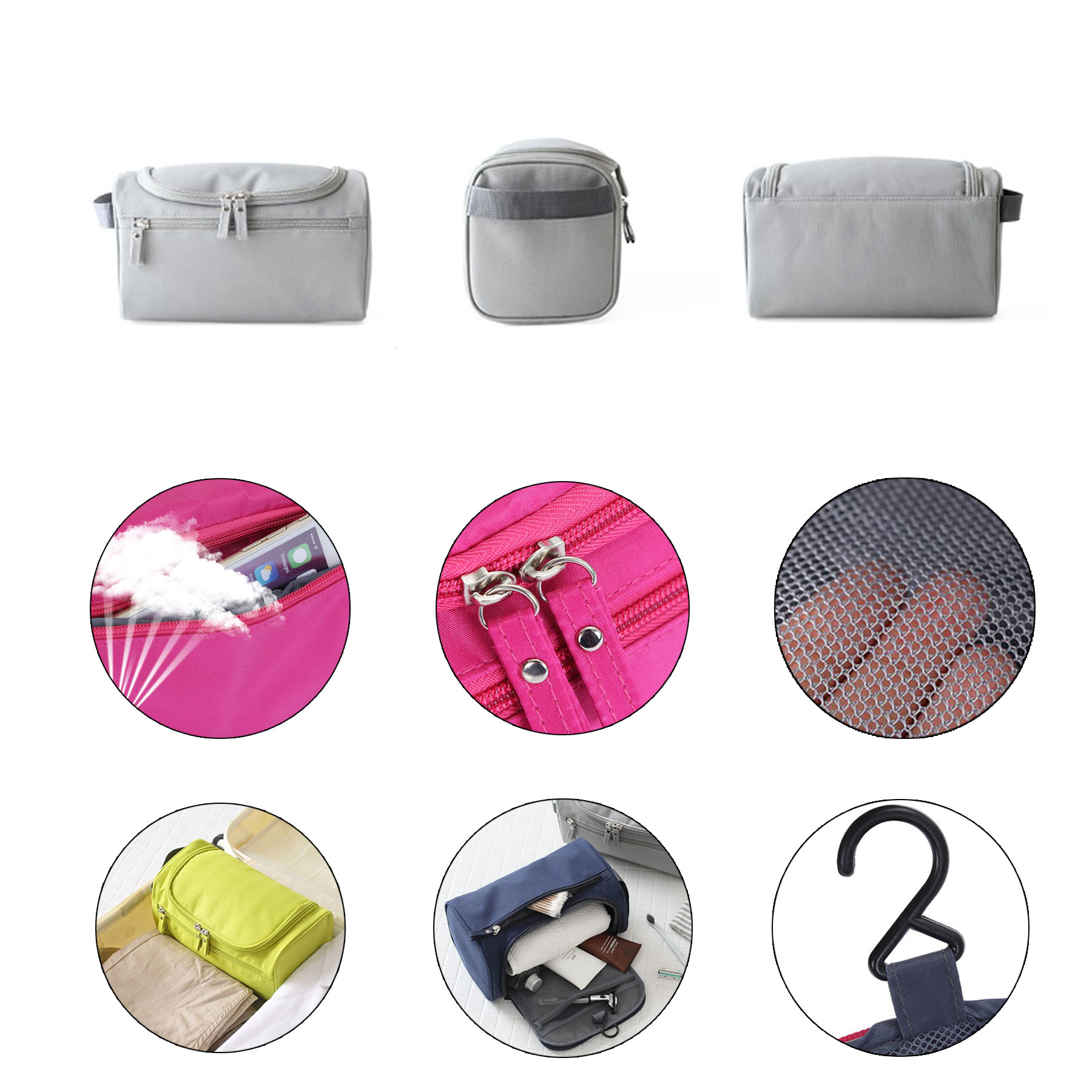 Waterproof Travel Wash Bag With Big Capacity 3