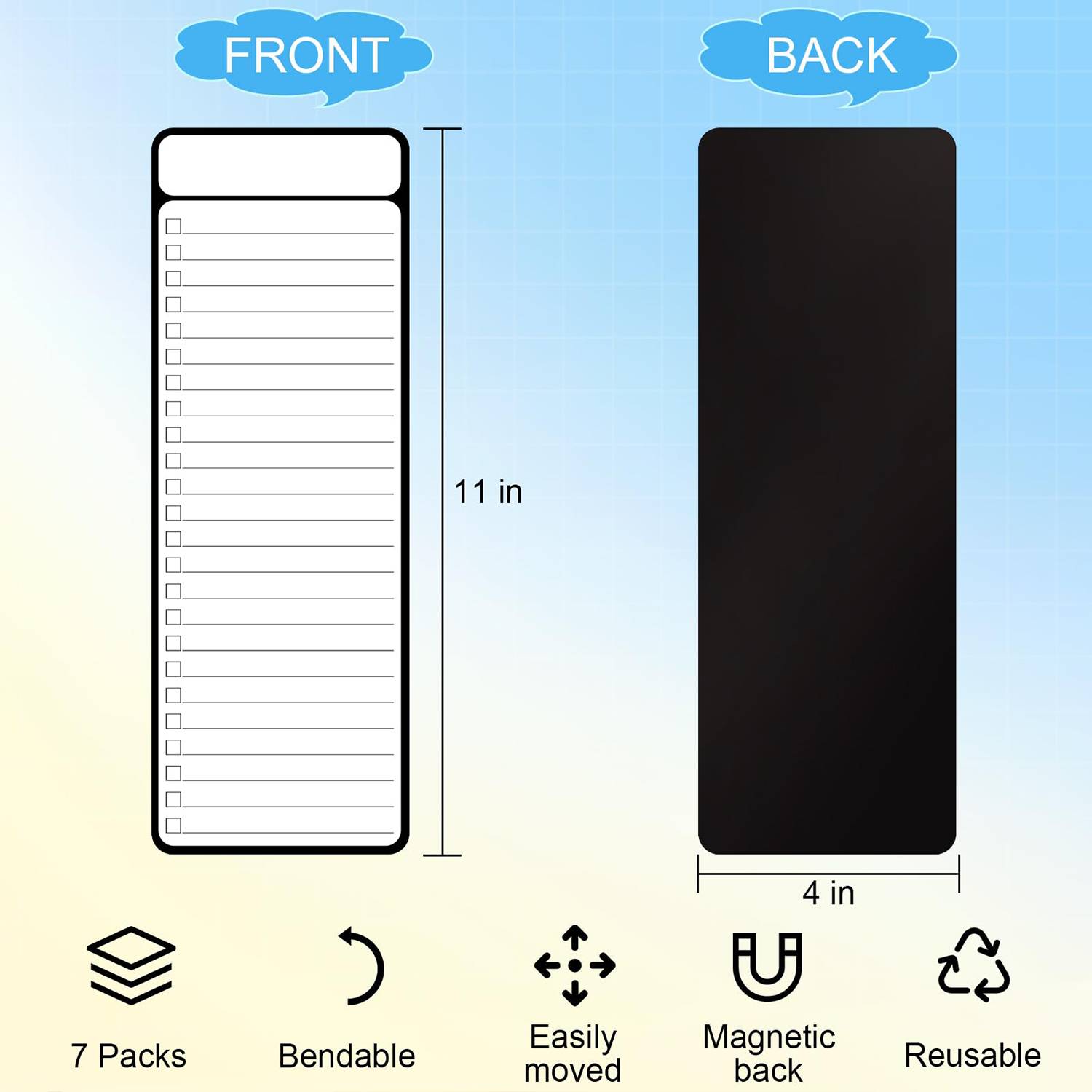 4x11 Inch Magnetic Dry Erase To Do List Whiteboard 2