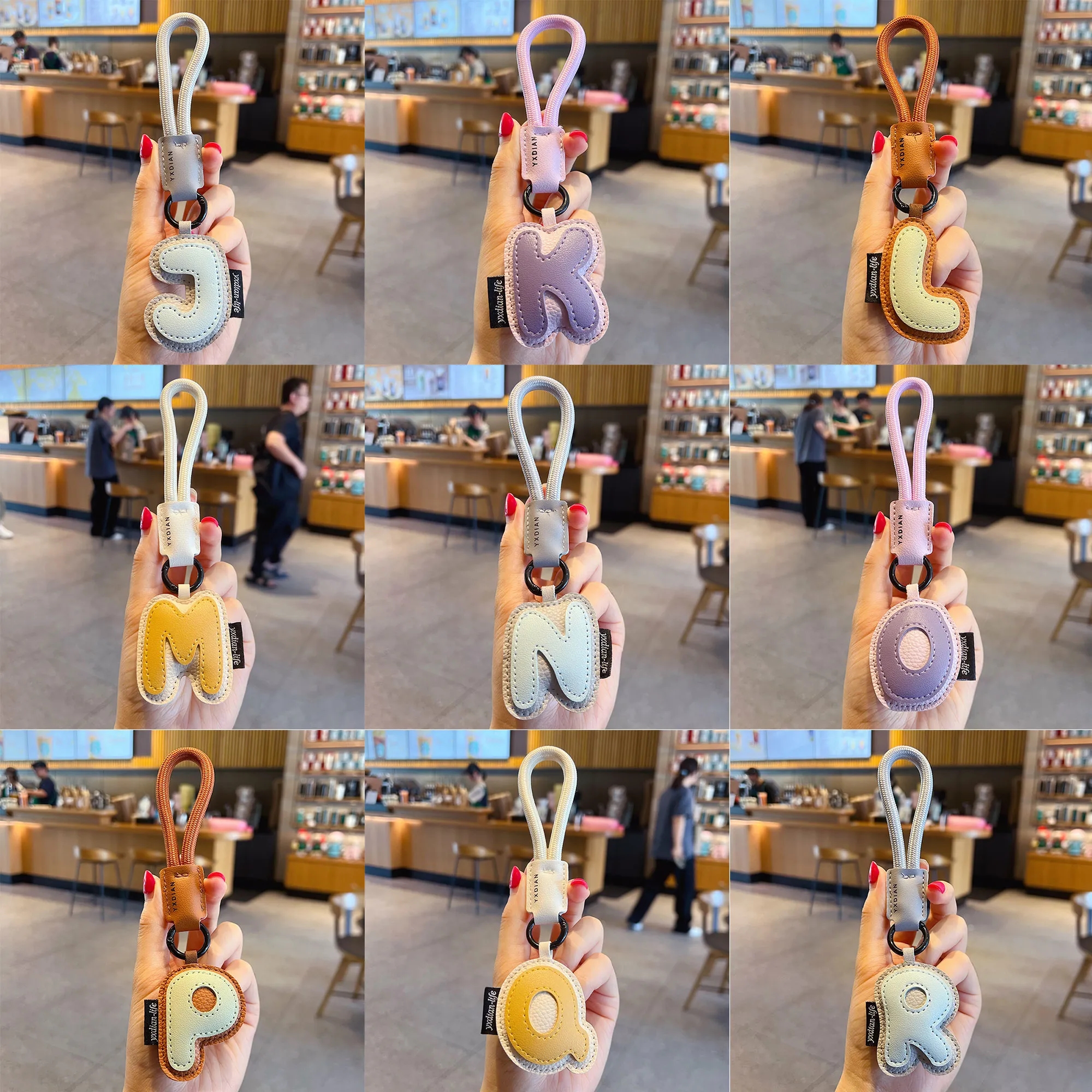 Adorable 26-Alphabet Keychain Pendant Gift 5