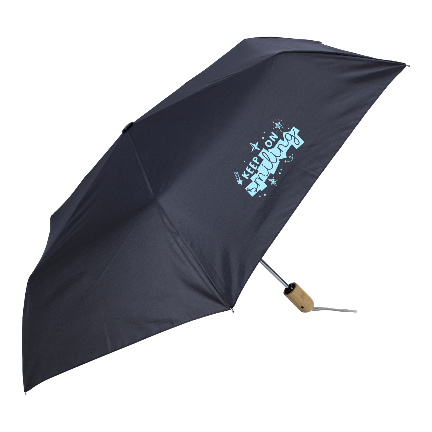 Shed Rain™ 42" RPET Bamboo-Handled Auto-Open/Close Compact Umbrella 1