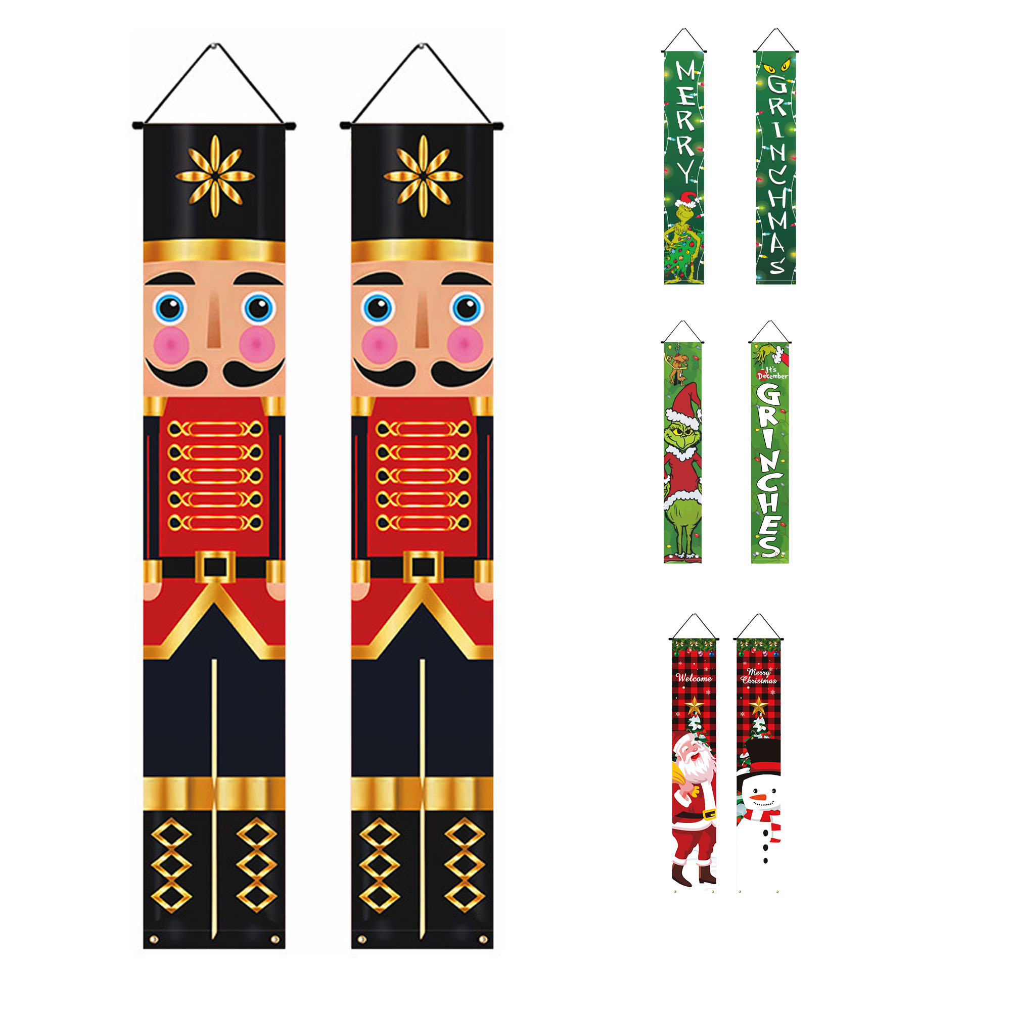Christmas background cloth door curtain couplet 2