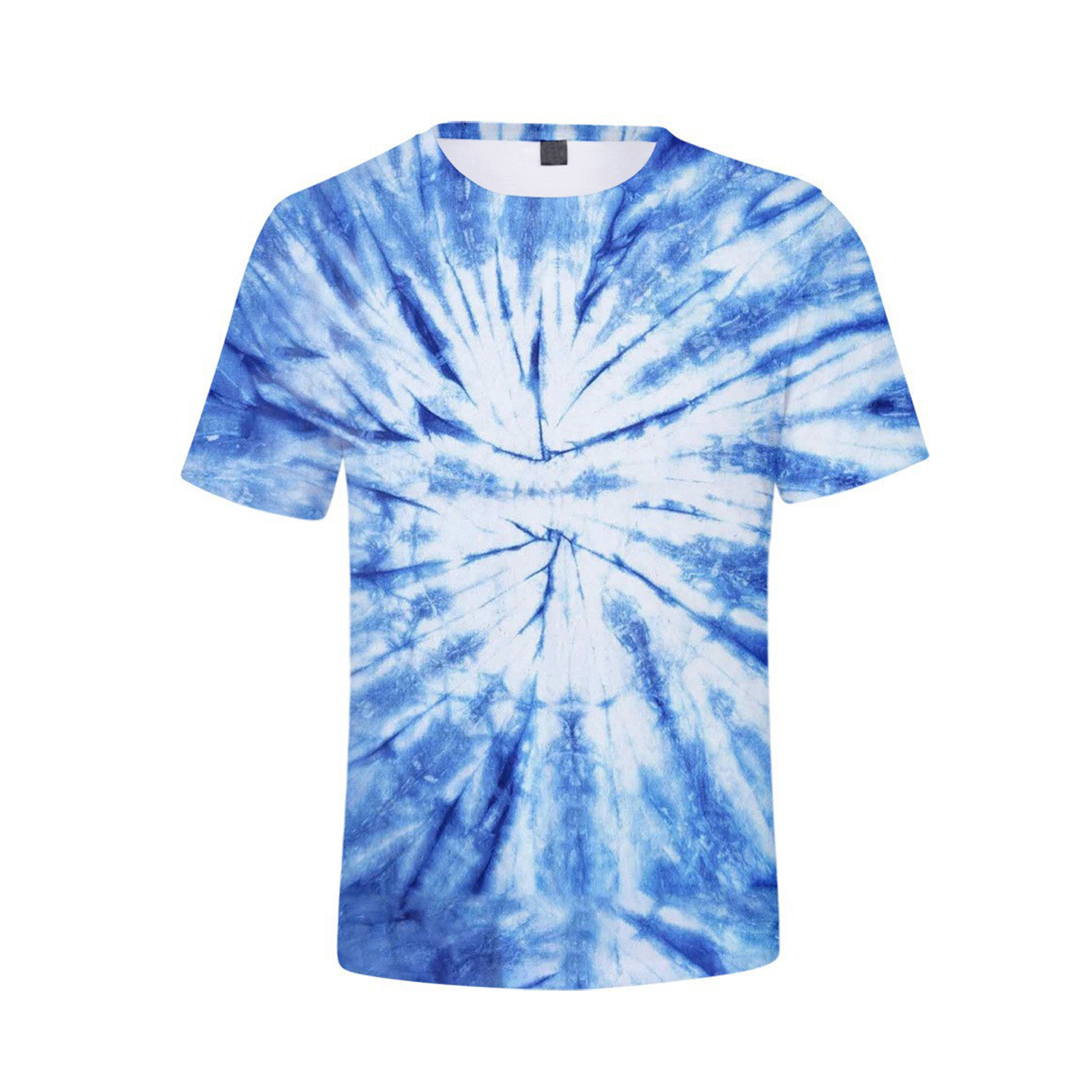 Tie Dye Polyester Round Neck T-Shirt 3