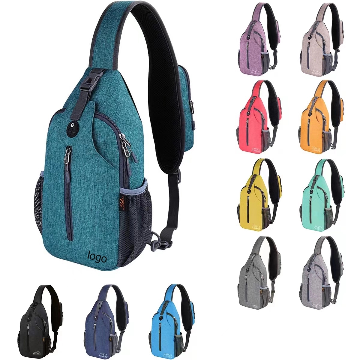 Crossbody Sling Bag Travel Hiking Chest Daypack 4