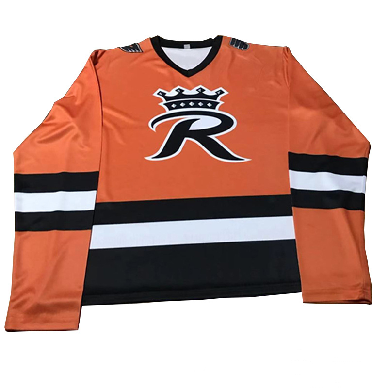 Custom Dye Sublimation Long Sleeve Hockey Jersey T-shirt 2