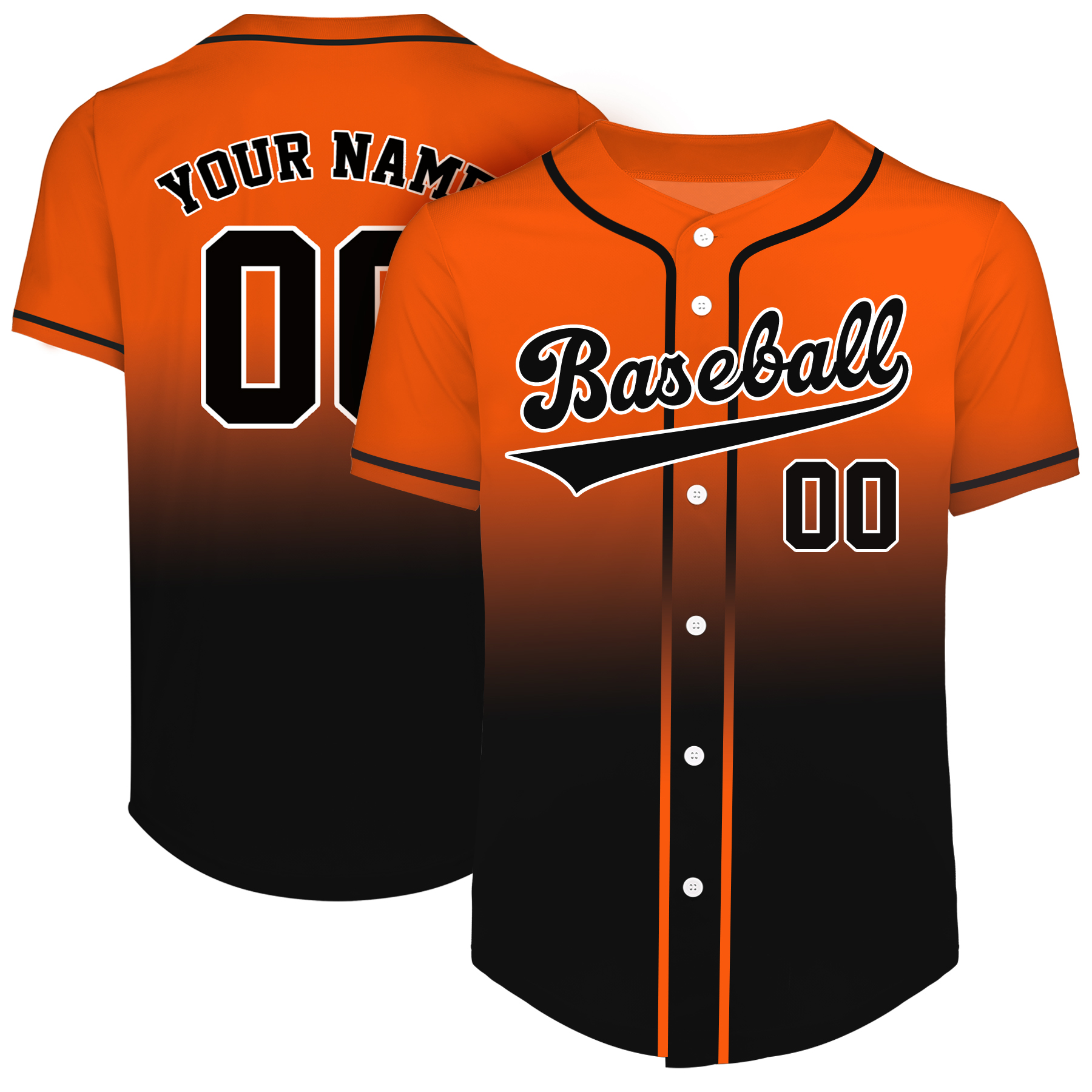 Custom Full-Button Baseball Jersey (Full Color Dye Sublimated) 3
