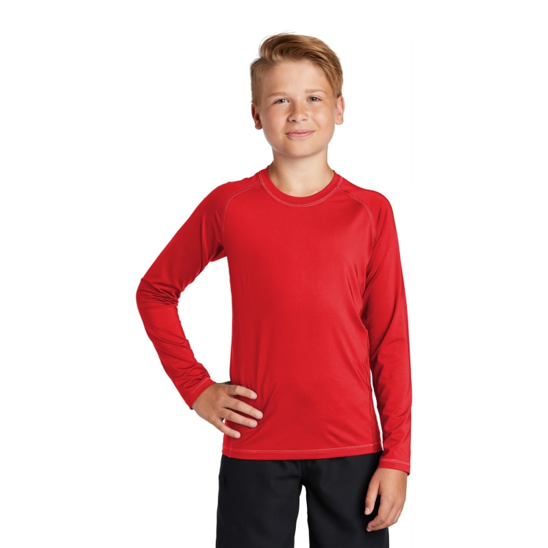 Sport-Tek Youth Long Sleeve Rashguard Tee. 6