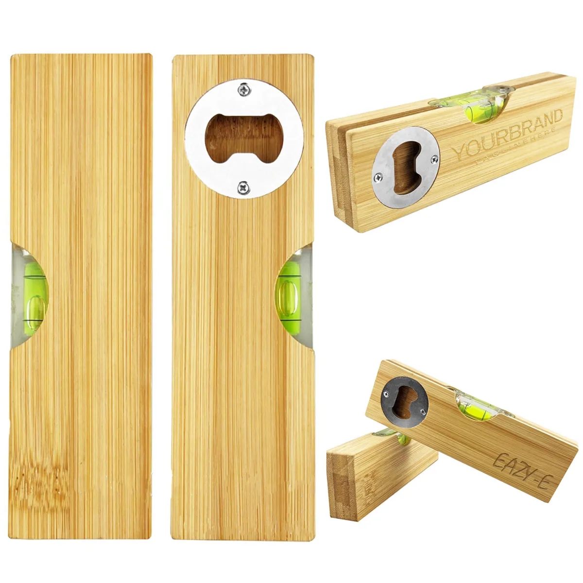 Promotional Bamboo Spirit Level Bottle Opener 1