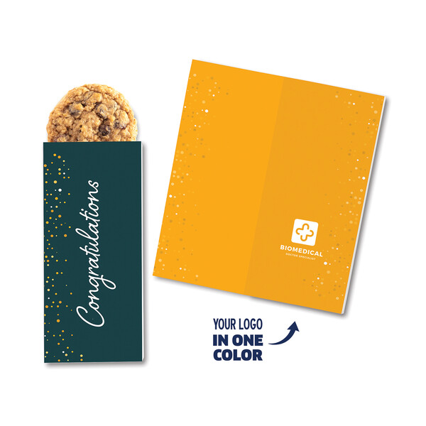 One Color Foil-Stamped Stock Congratulations Sweeter Cards with Oatmeal Raisin Cookies 2