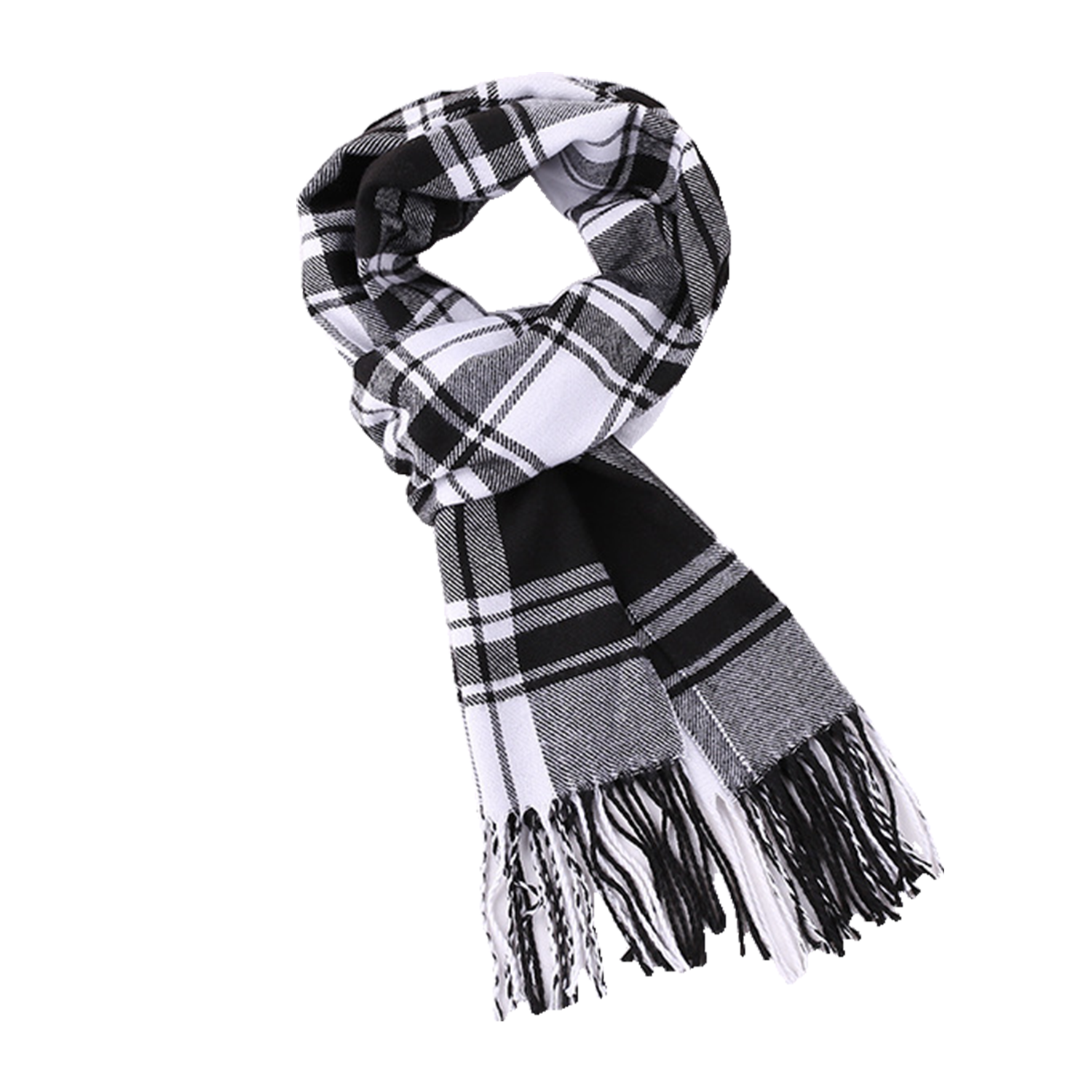 Fashionable British-Style Plaid Men's Cashmere-Like Scarf 7