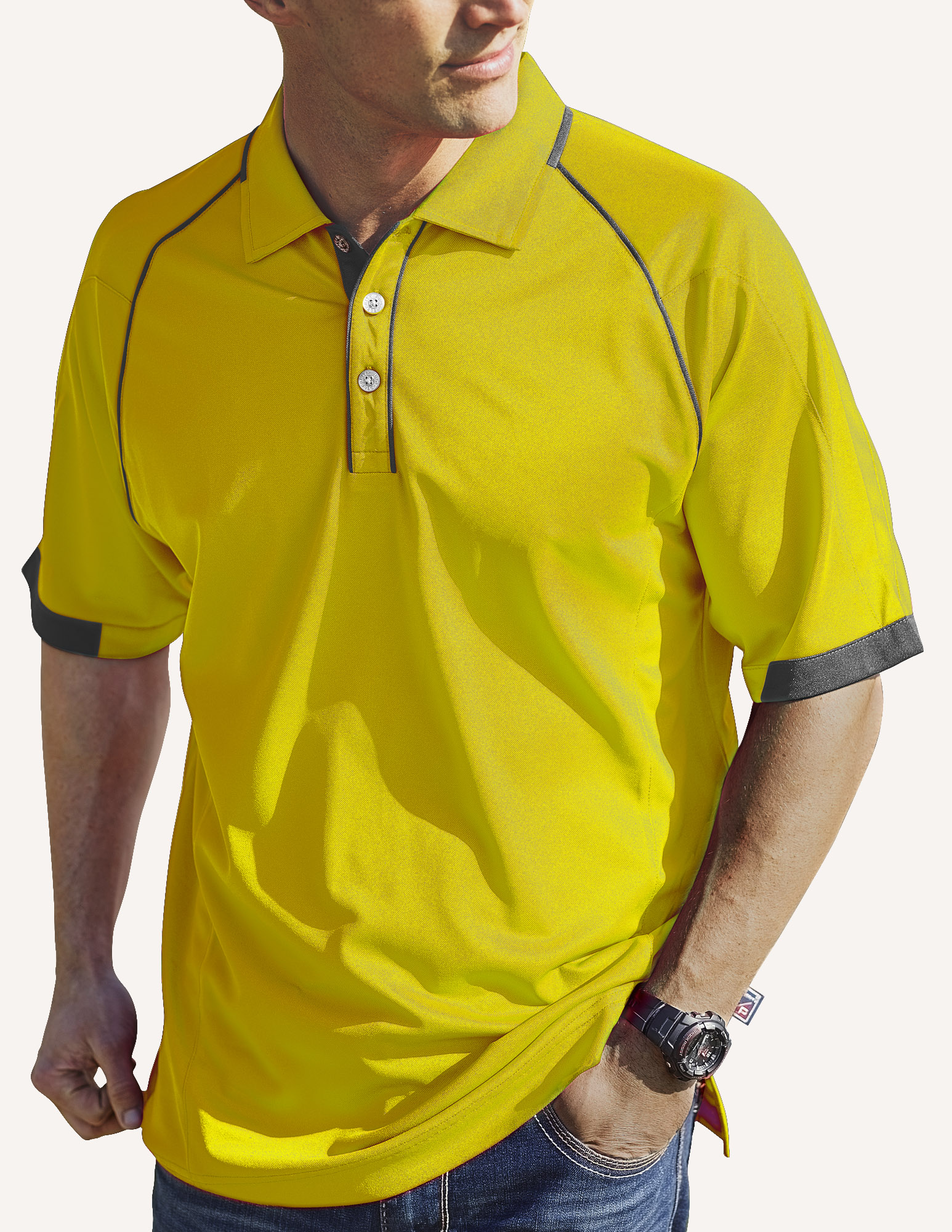 Men's Aloha Hybrid Cooler Polo Shirt 16