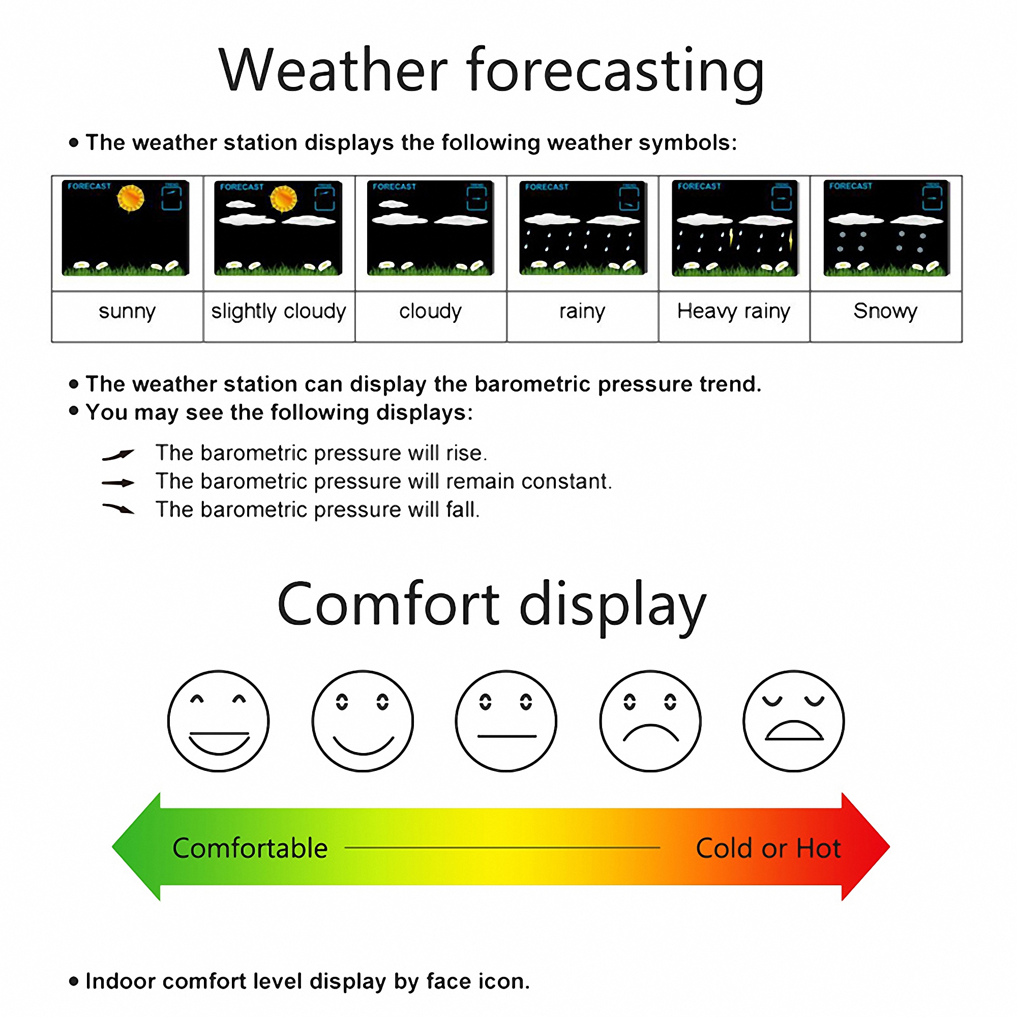 Digital Projection Alarm Clock with Weather Station 4