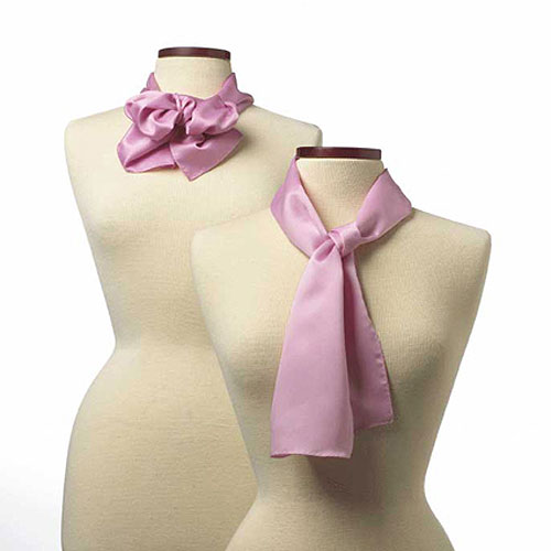 Pink Polyester Satin Scarf - 8"x45" 1