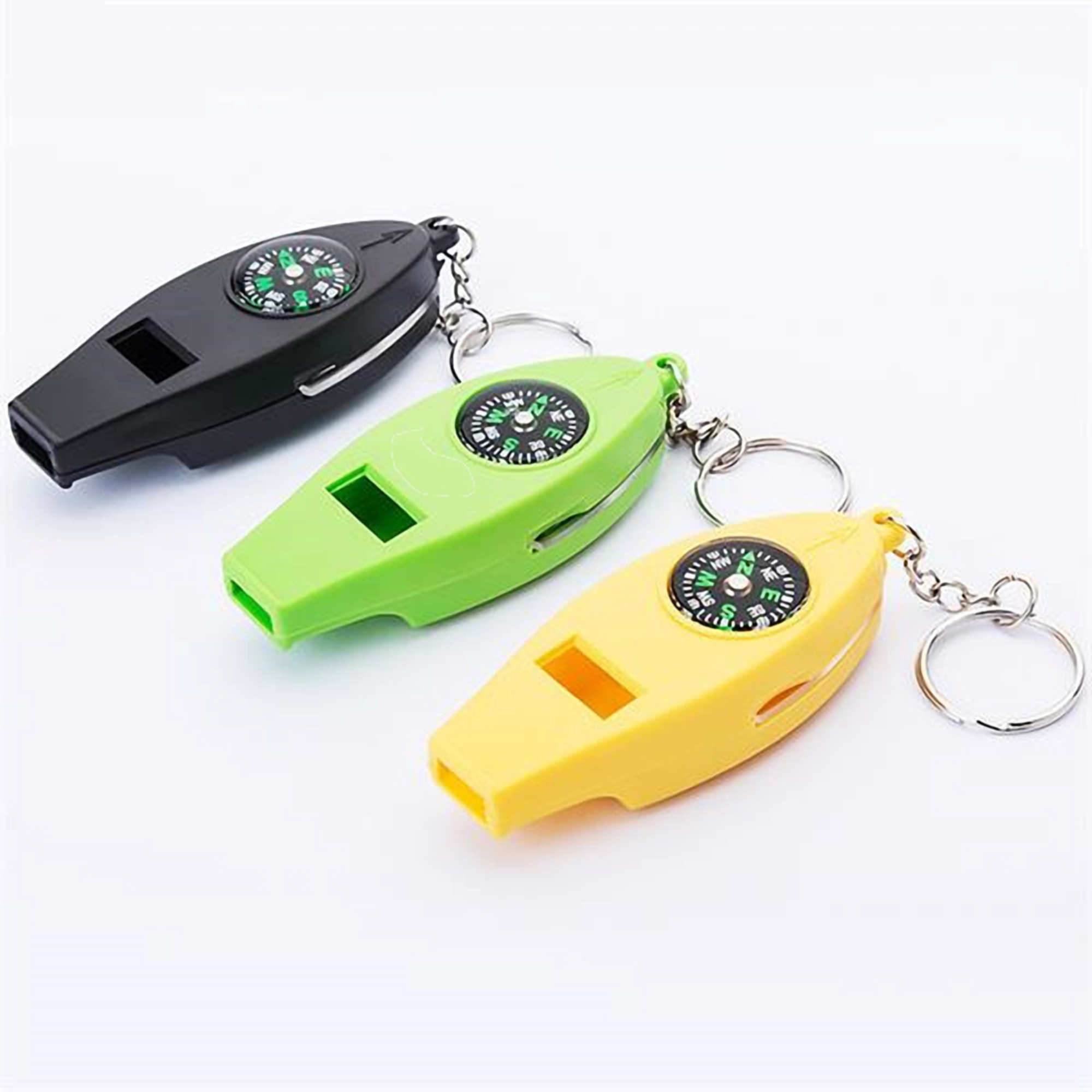 ABS Compass Whistle Keychain