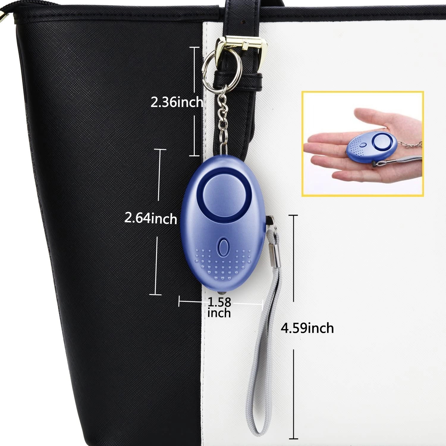 Personal Security Alarm Keychain with LED Lights 1