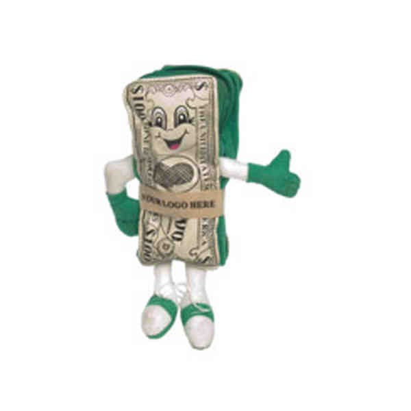 8" Money Man Beanie with Money Band and One Color Imprint 2