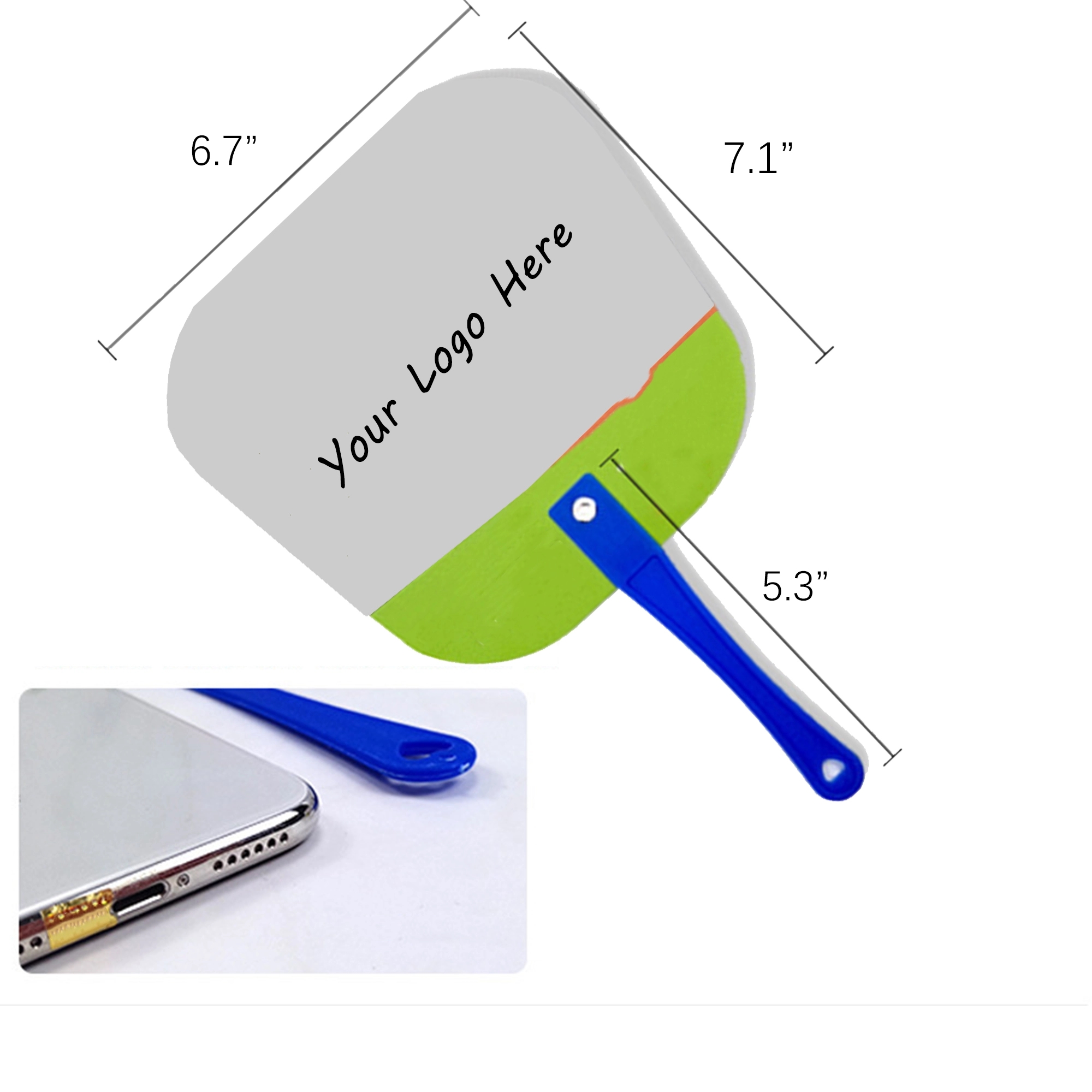 Custom PP Advertising Hand Fans 2