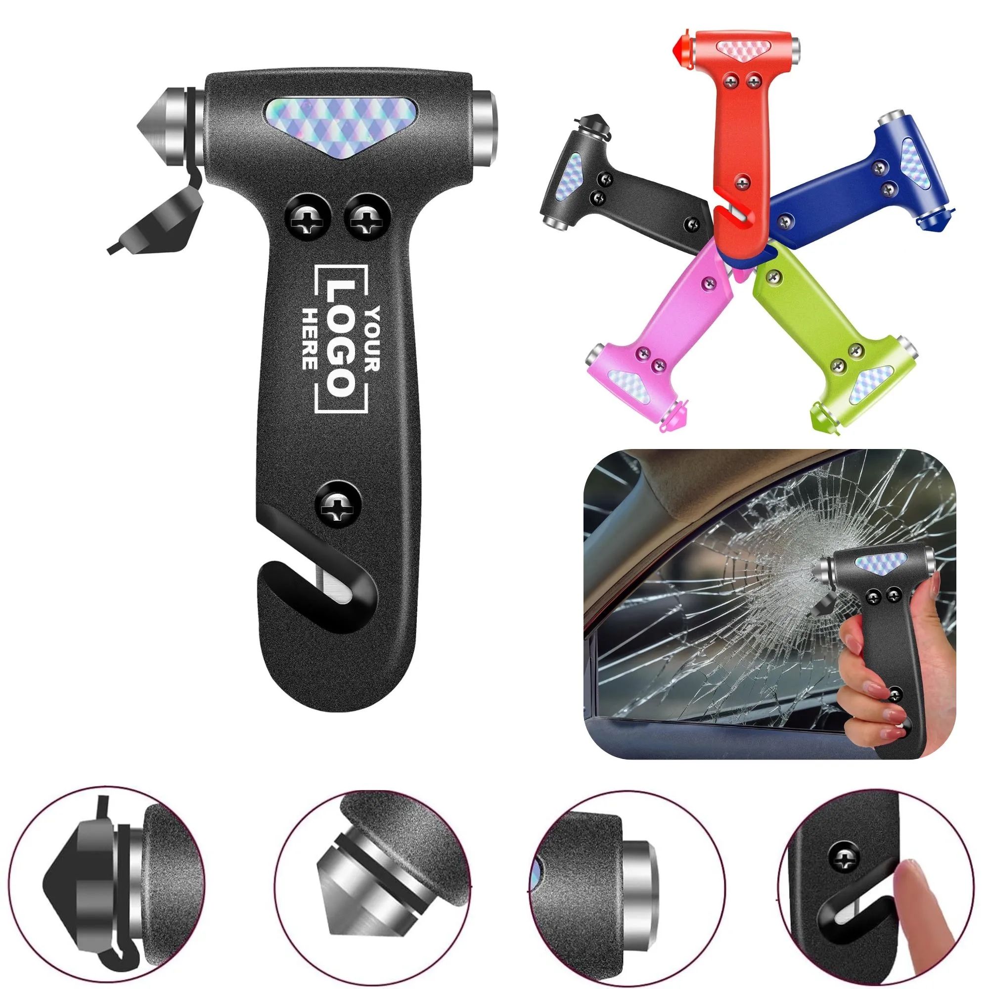 Multi Functional Car Window Breaker Hammer