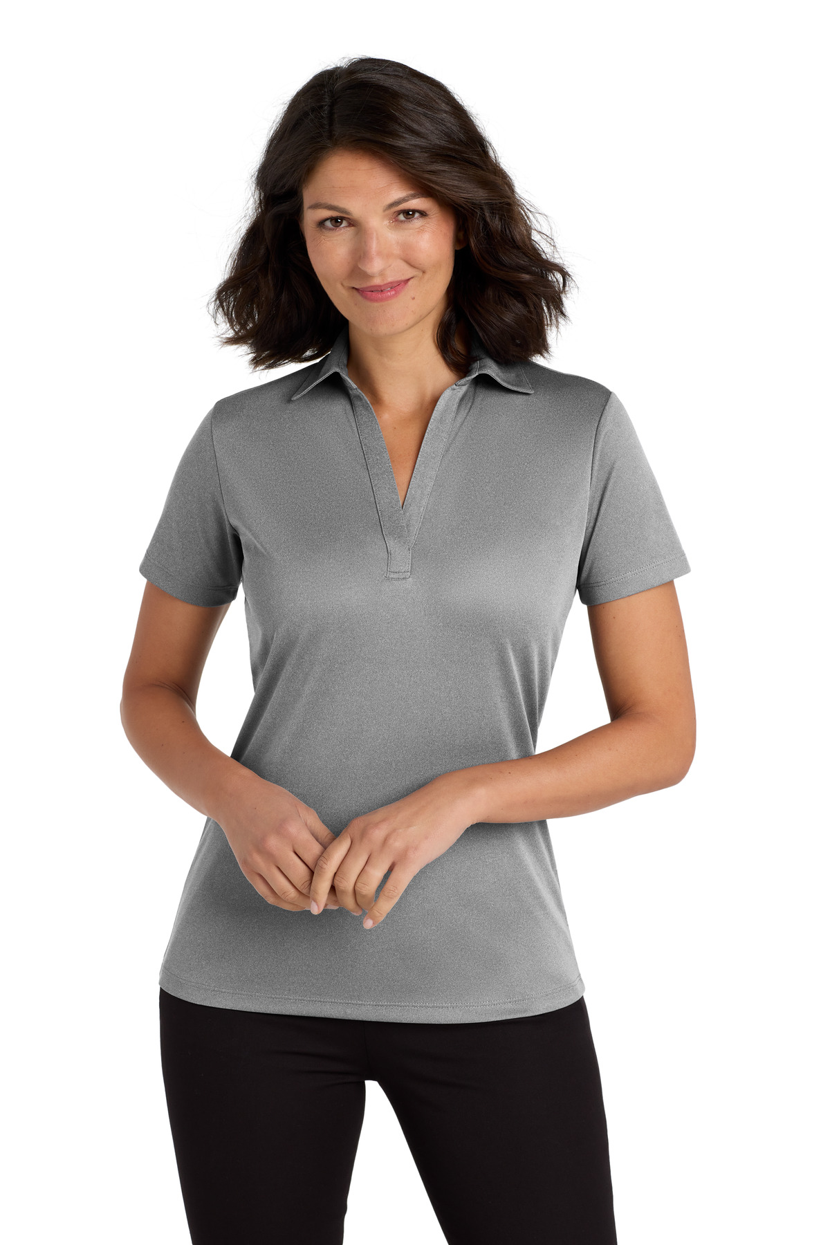 Port Authority Women's Heathered Silk Touch Performance Polo. LK542 5