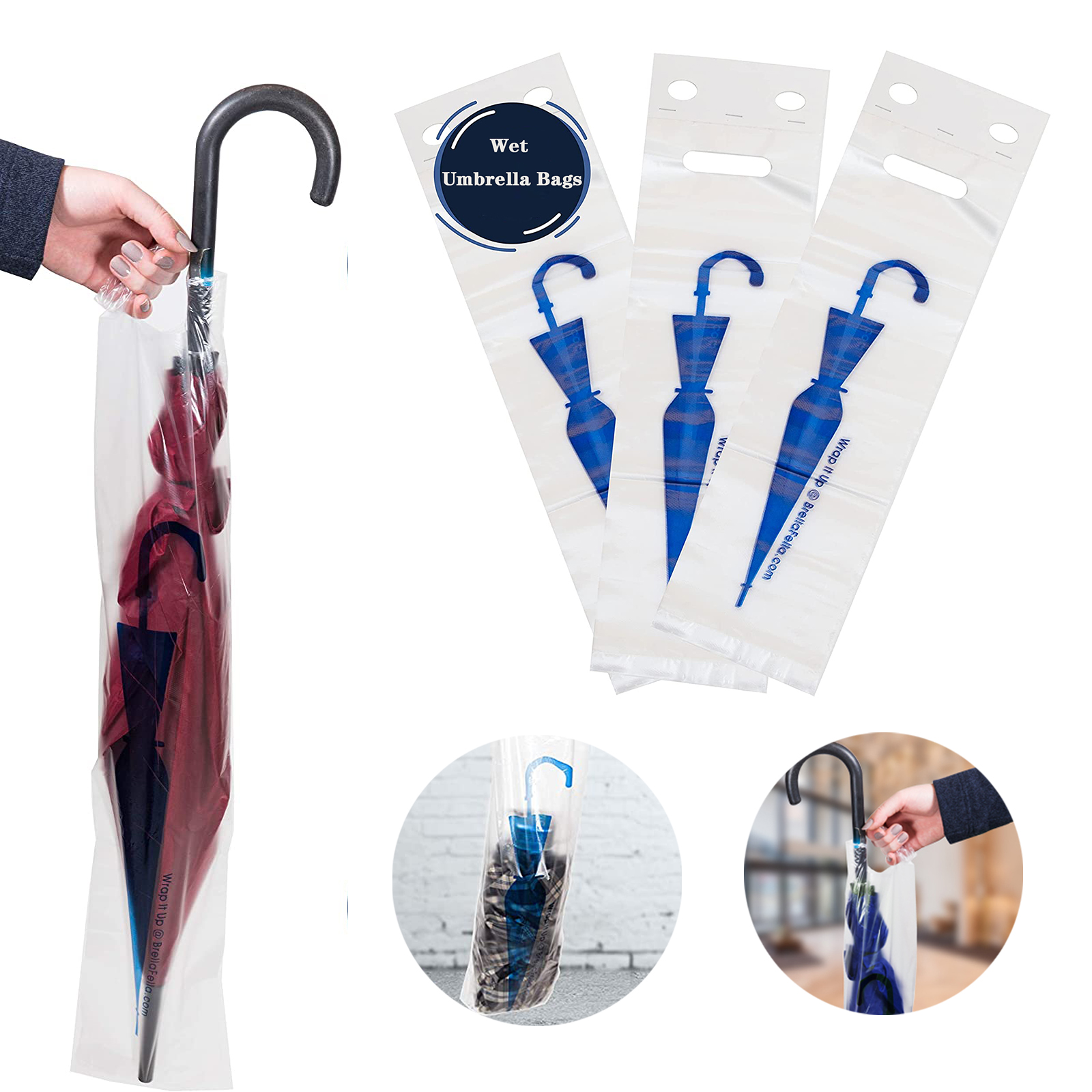 Disposable Plastic Wet Umbrella Bag 2