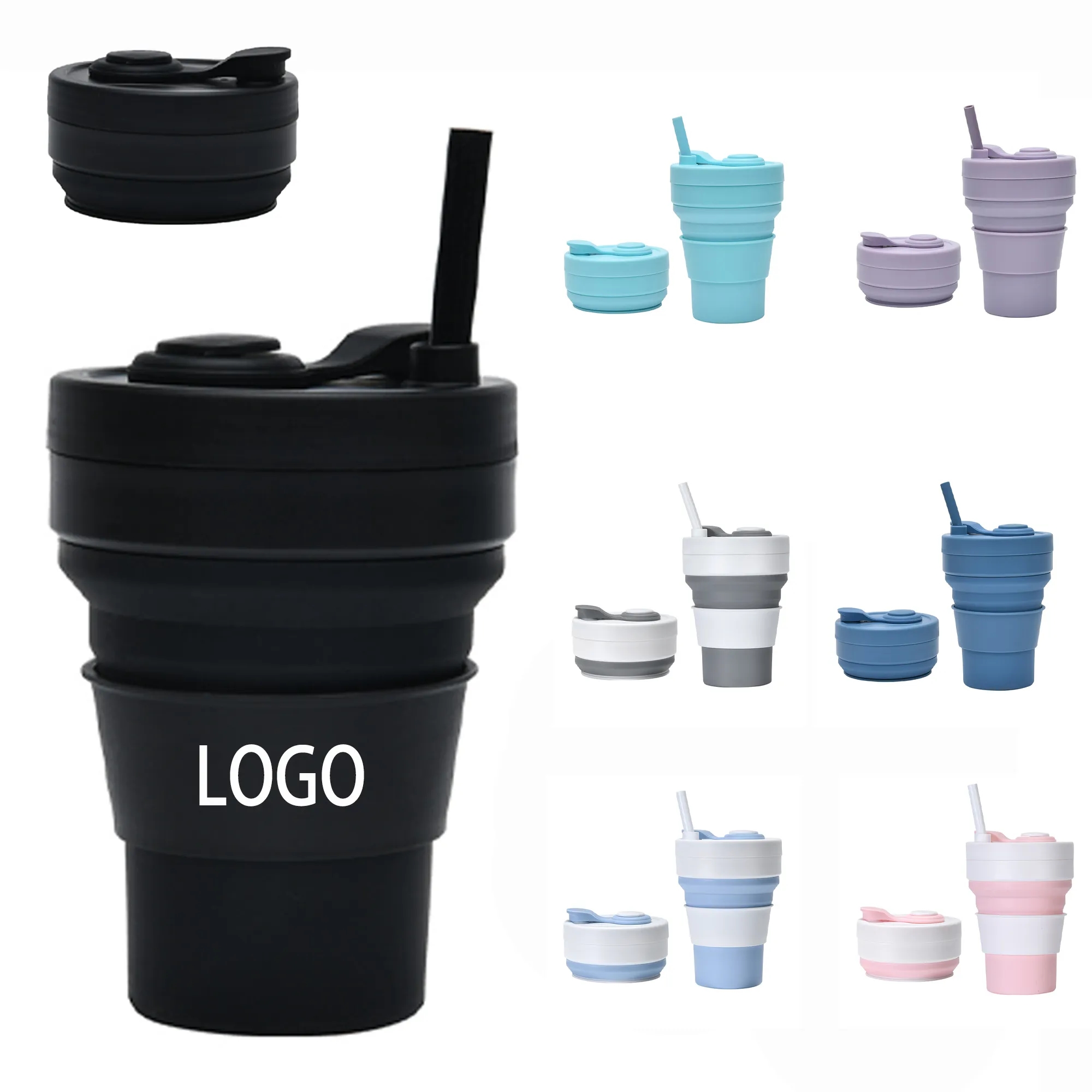 12oz Collapsible Travel Silicone Cup 2